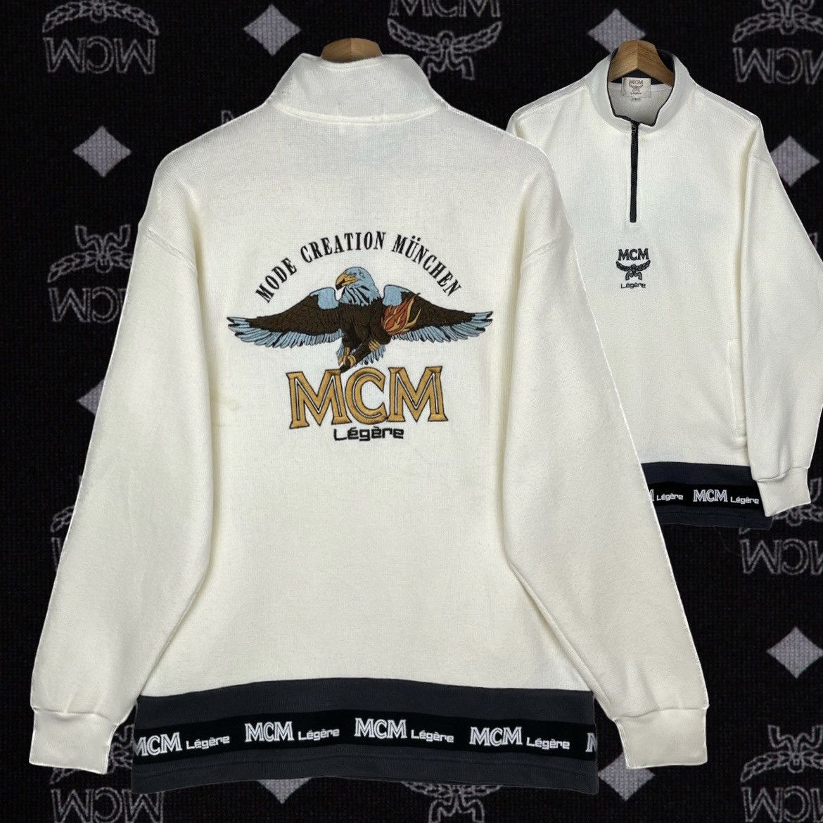 MCM × Vintage Vintage MCM Embroidered Sweatshirt Size US L / EU 52-54 / 3 - 1 Thumbnail