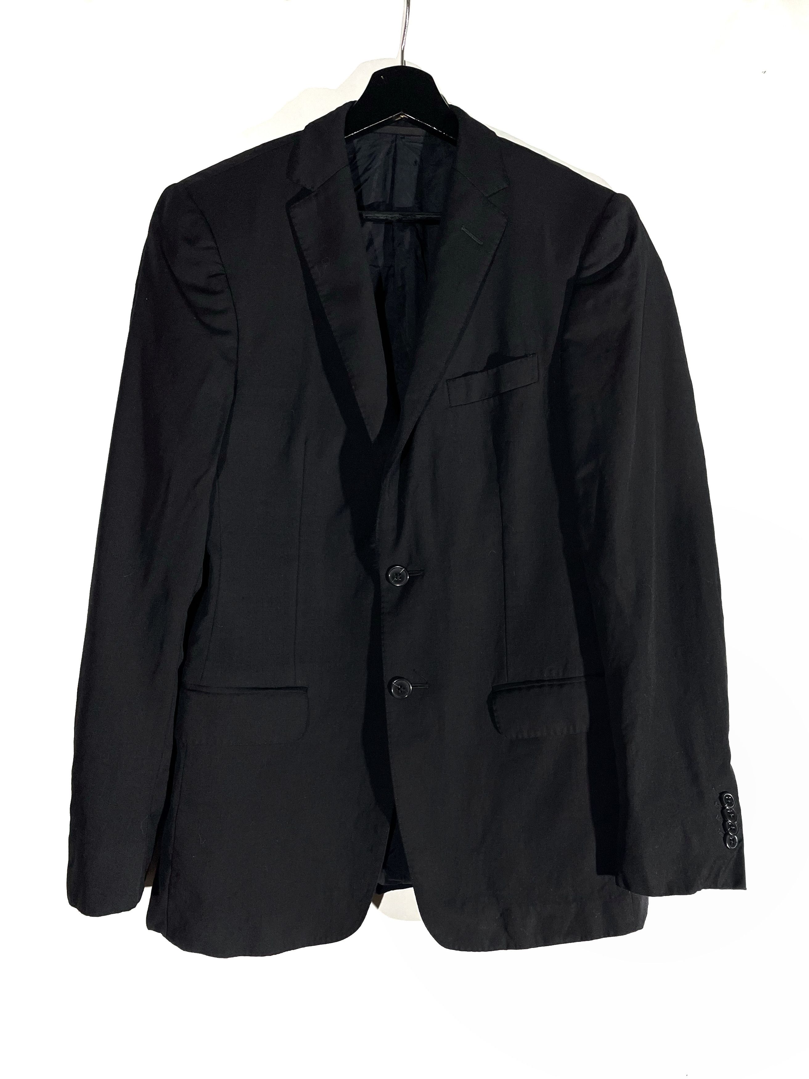 Ermenegildo Zegna × Z Zegna Zegna Black Classic Wool Slim Blazer Jacket Size 48R Mexico Size 48R - 1 Thumbnail