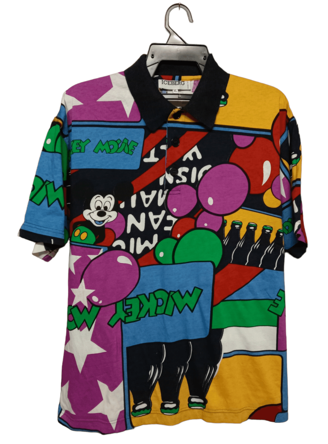 Iceberg × Mickey Mouse × Vintage Vintage 90s Mickey Mouse ICEBERG polo ...