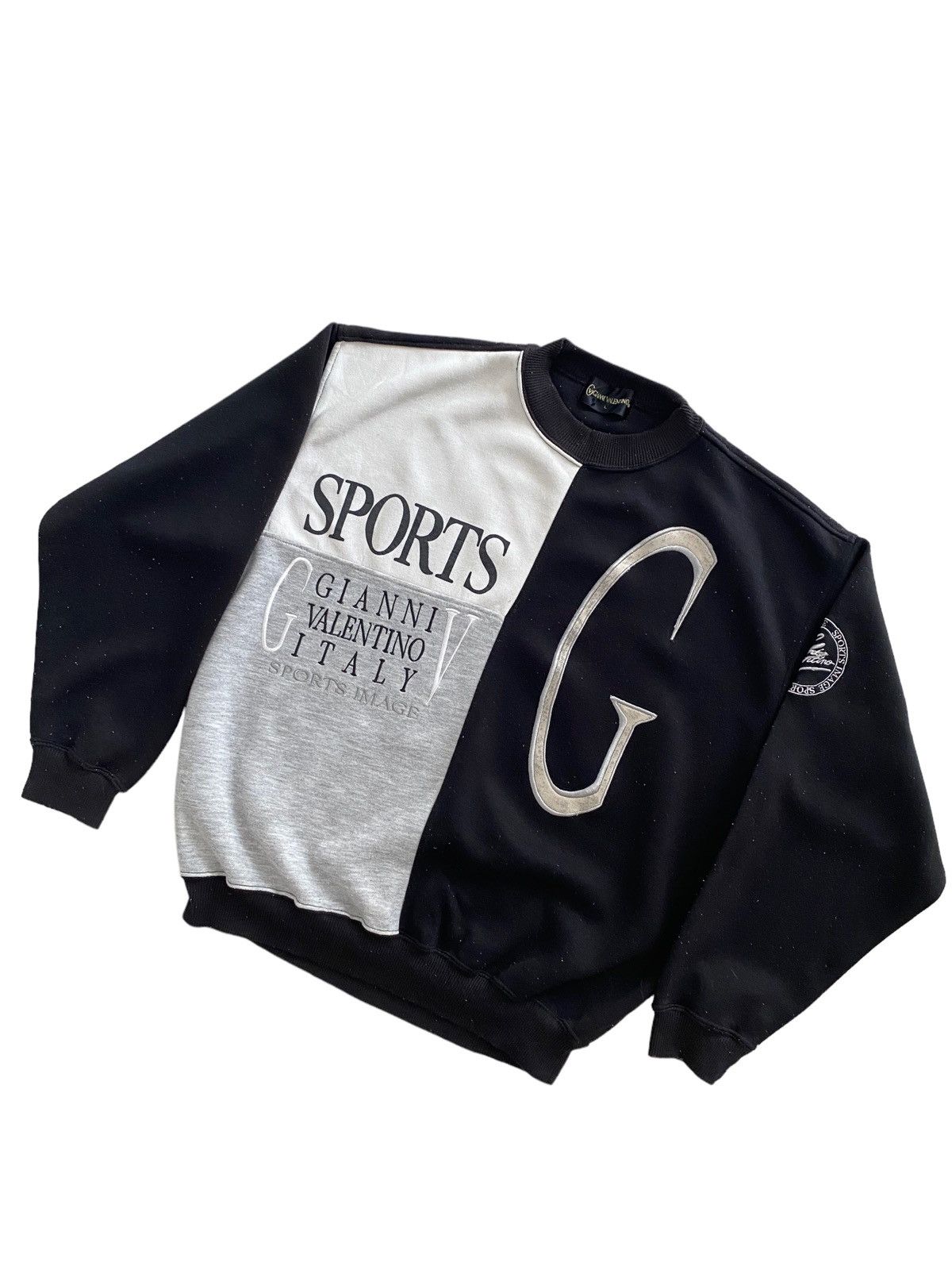 Gianni Valentino 🇮🇹 Vintage Big Logo Sweatshirt Gianni Valentino Sport Italy Size US L / EU 52-54 / 3 - 6 Thumbnail