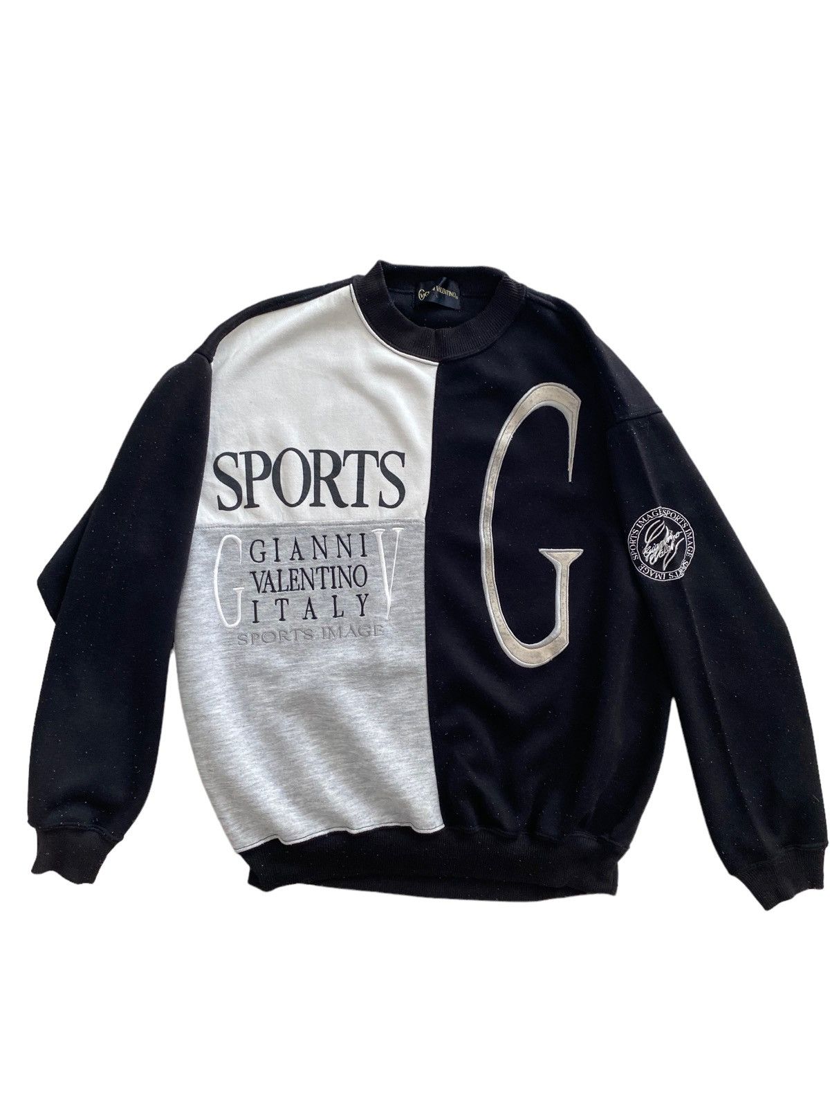 Gianni Valentino 🇮🇹 Vintage Big Logo Sweatshirt Gianni Valentino Sport Italy Size US L / EU 52-54 / 3 - 8 Thumbnail