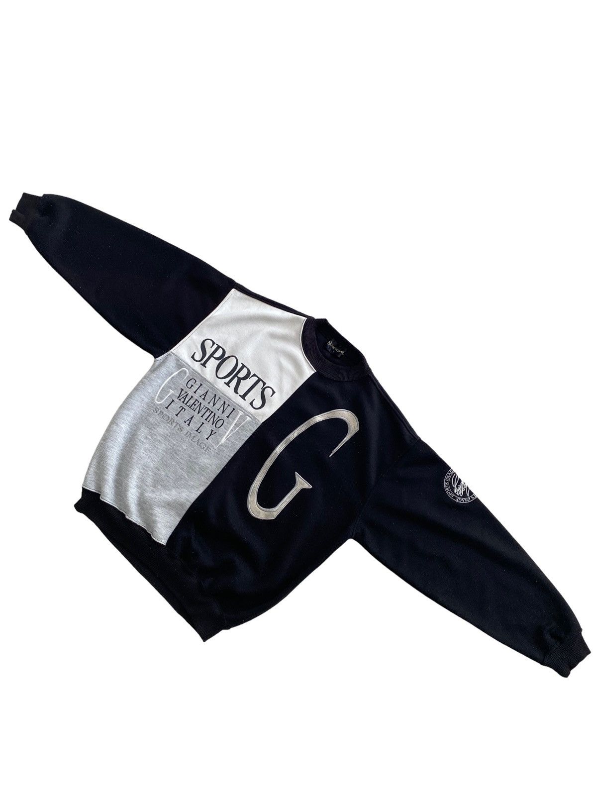 Gianni Valentino 🇮🇹 Vintage Big Logo Sweatshirt Gianni Valentino Sport Italy Size US L / EU 52-54 / 3 - 7 Thumbnail