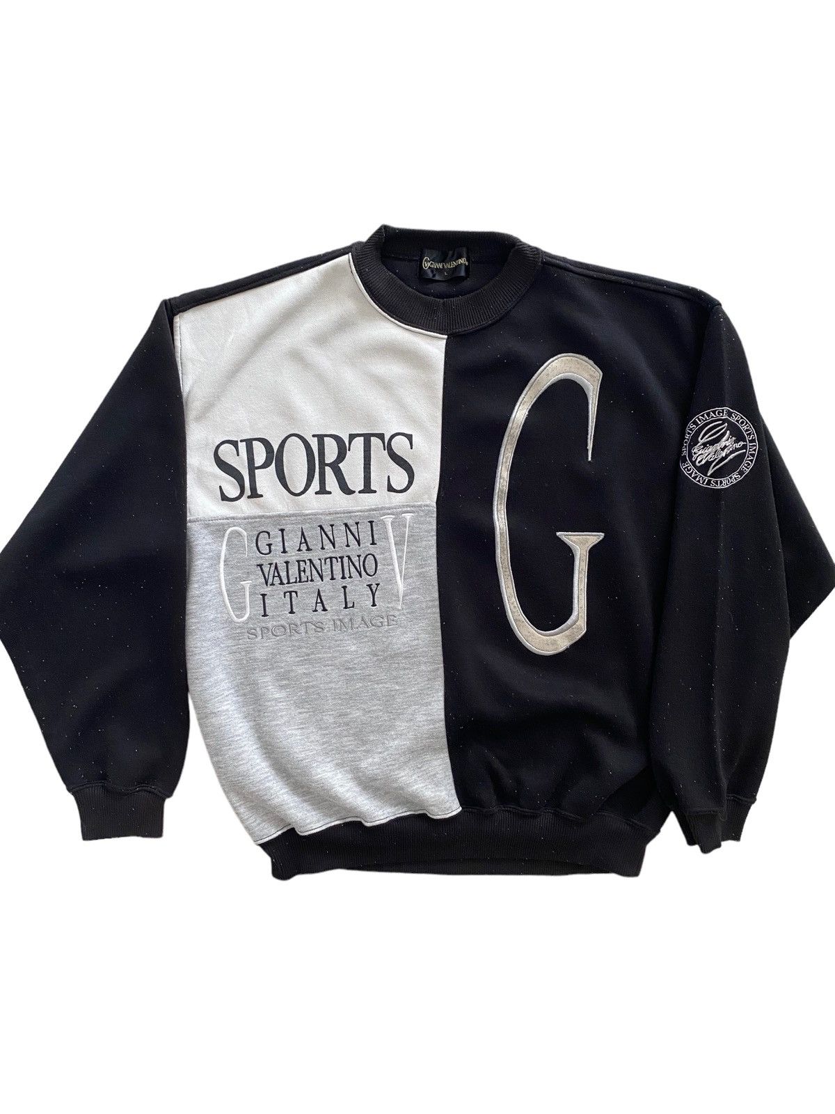Gianni Valentino 🇮🇹 Vintage Big Logo Sweatshirt Gianni Valentino Sport Italy Size US L / EU 52-54 / 3 - 2 Thumbnail