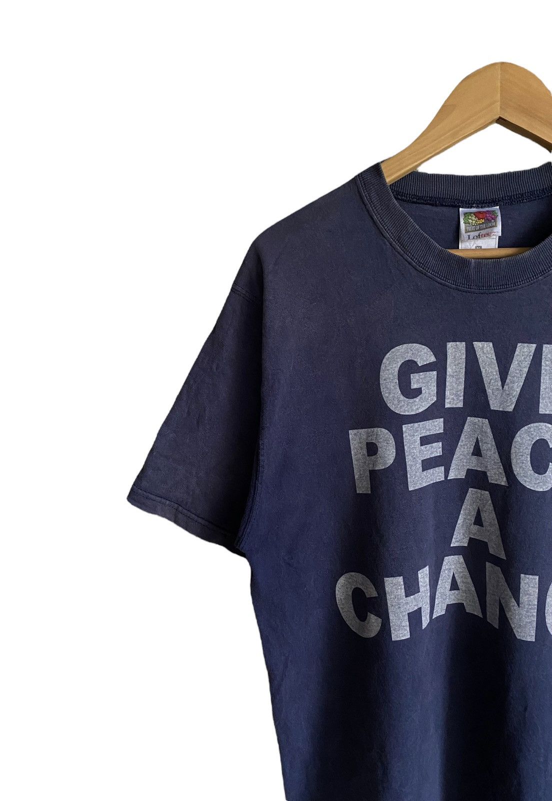 Fruit Of The Loom × Vintage Vintage 90s Give Peace a Chance Statement Size US M / EU 48-50 / 2 - 3 Thumbnail