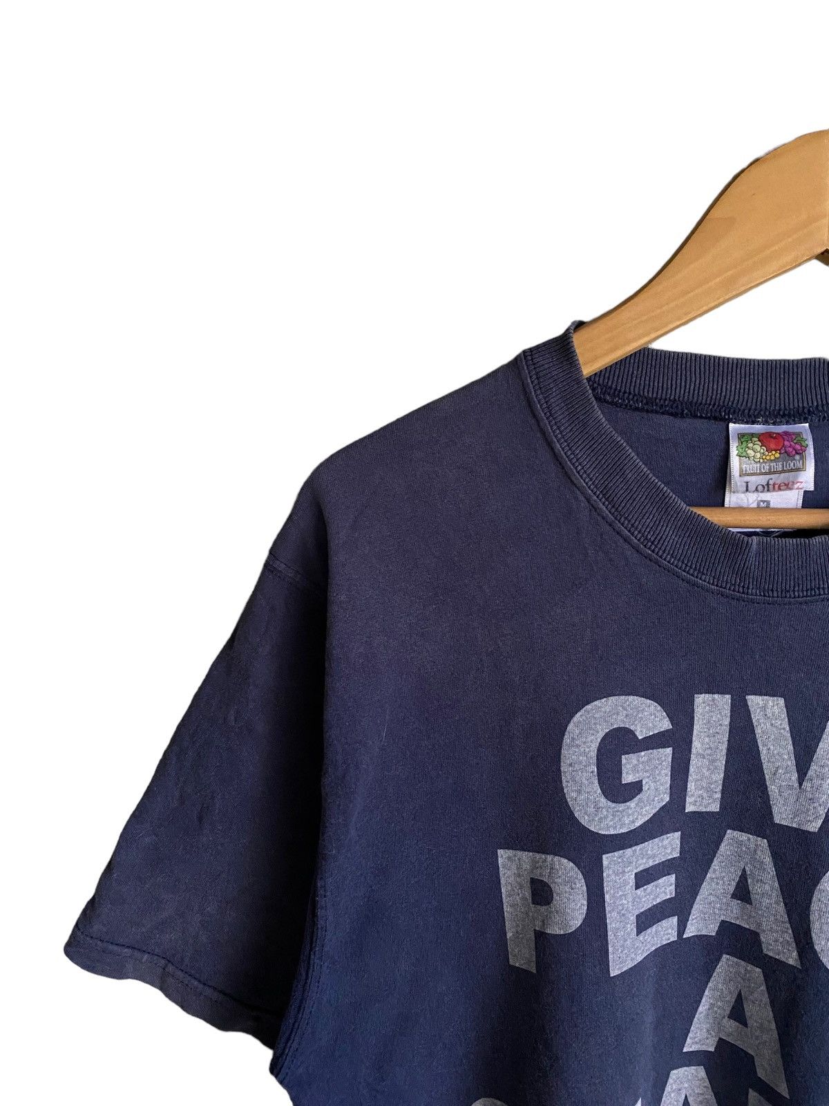 Fruit Of The Loom × Vintage Vintage 90s Give Peace a Chance Statement Size US M / EU 48-50 / 2 - 6 Thumbnail