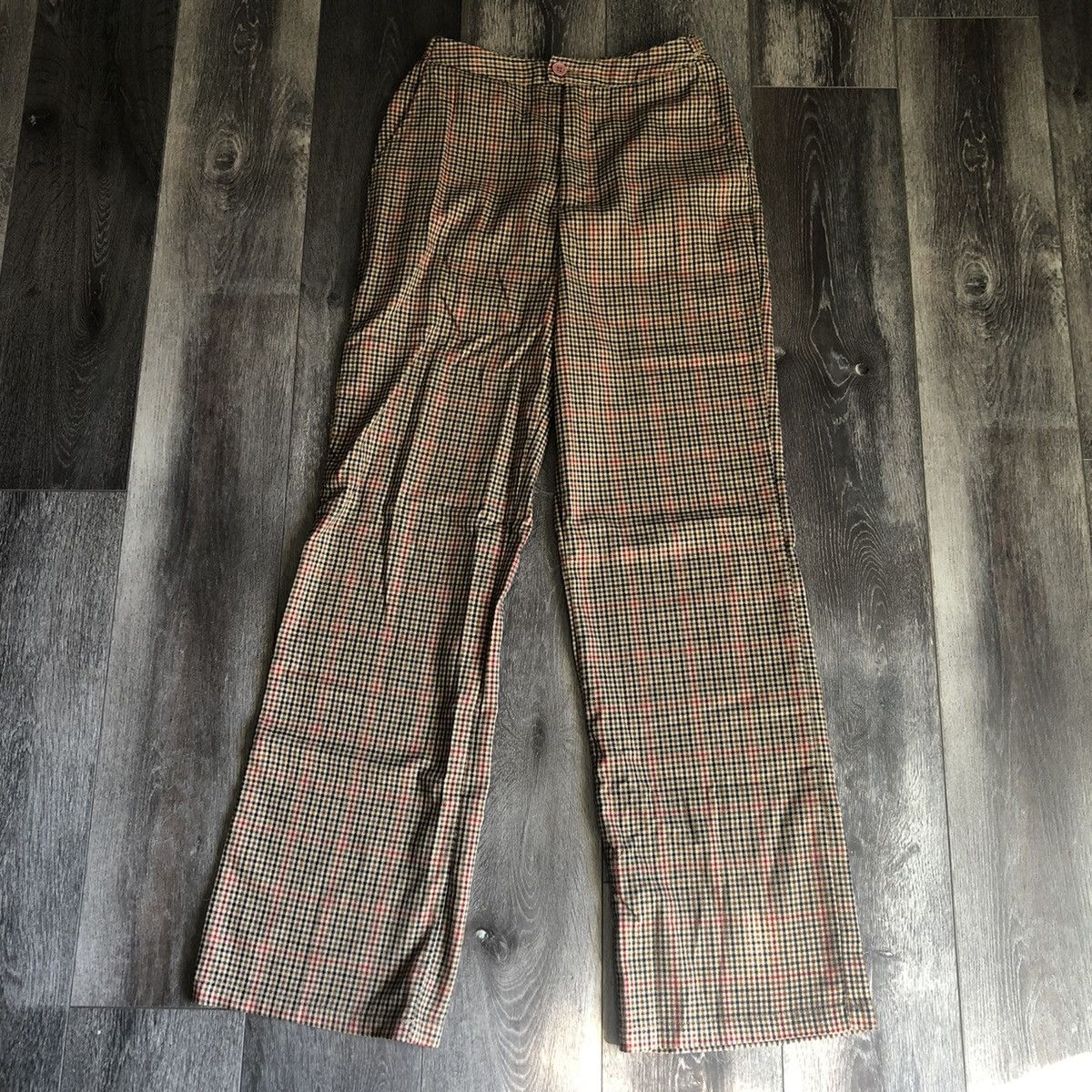 Pacsun Vintage Brandy Melville John Galt Plaid Check Ladies Pants Size 26" / US 2 / IT 38 - 1 Thumbnail