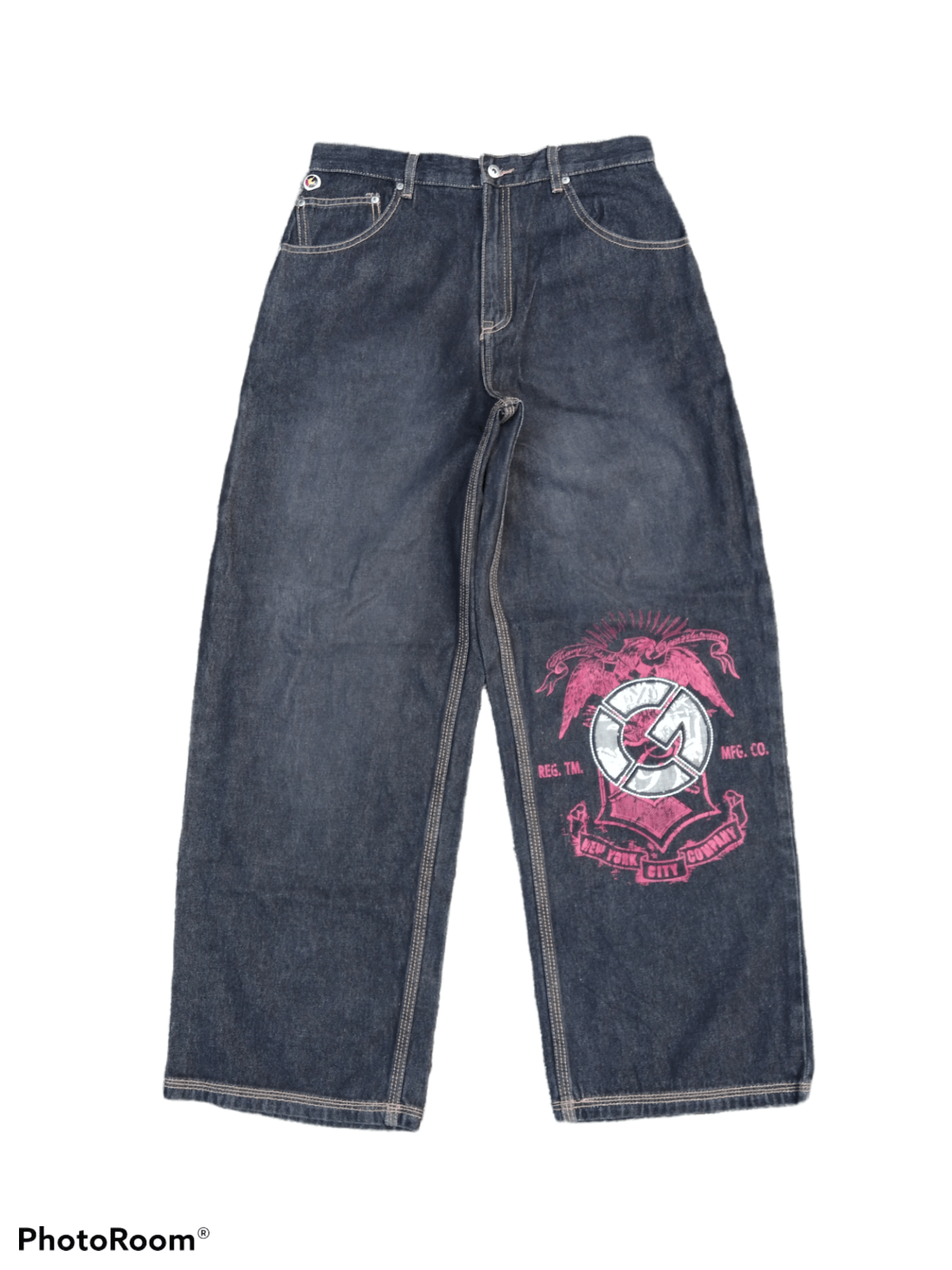 Japanese Brand WIDE PANTS G UNIT EAGLE PRINT ART DENIM Size US 30 / EU 46 - 1 Thumbnail
