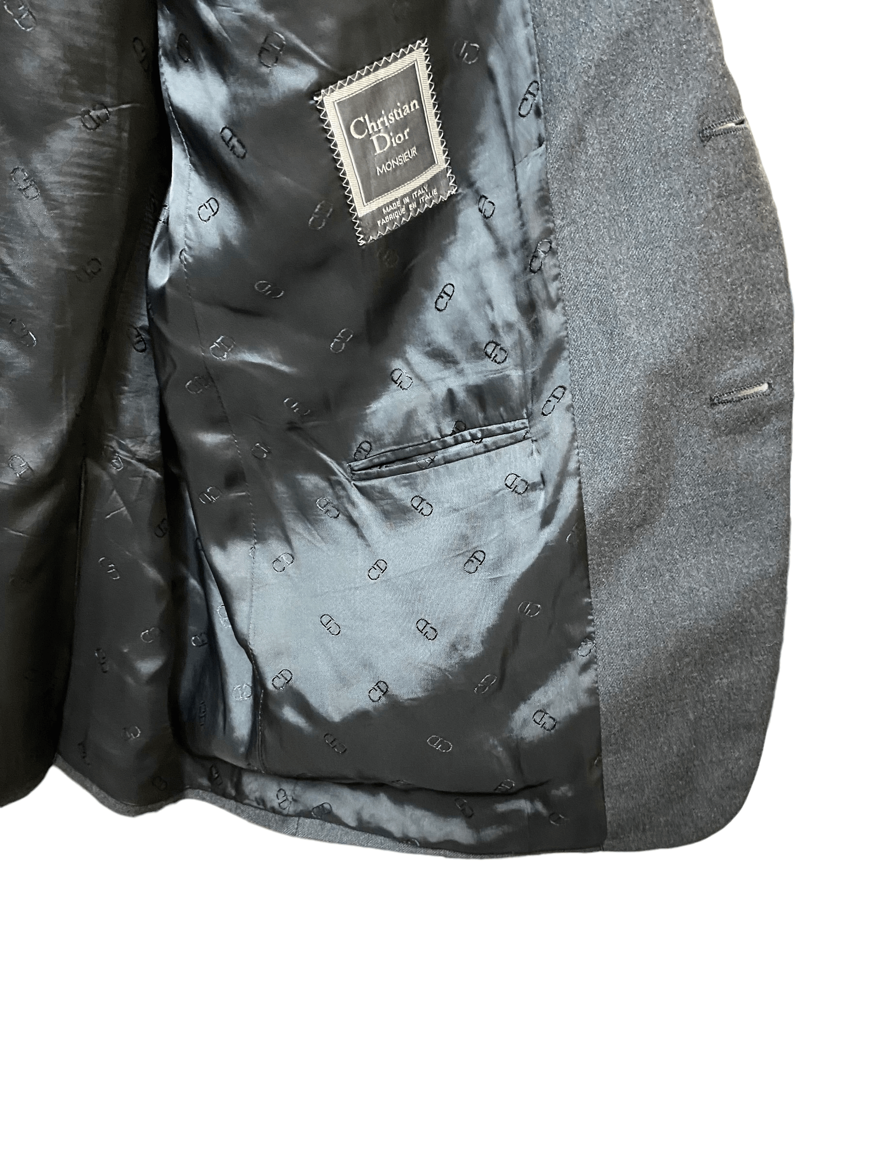Christian Dior Monsieur × Vintage Christian Dior monsieur graphite wool suit, size 56R Size 54R - 10 Thumbnail