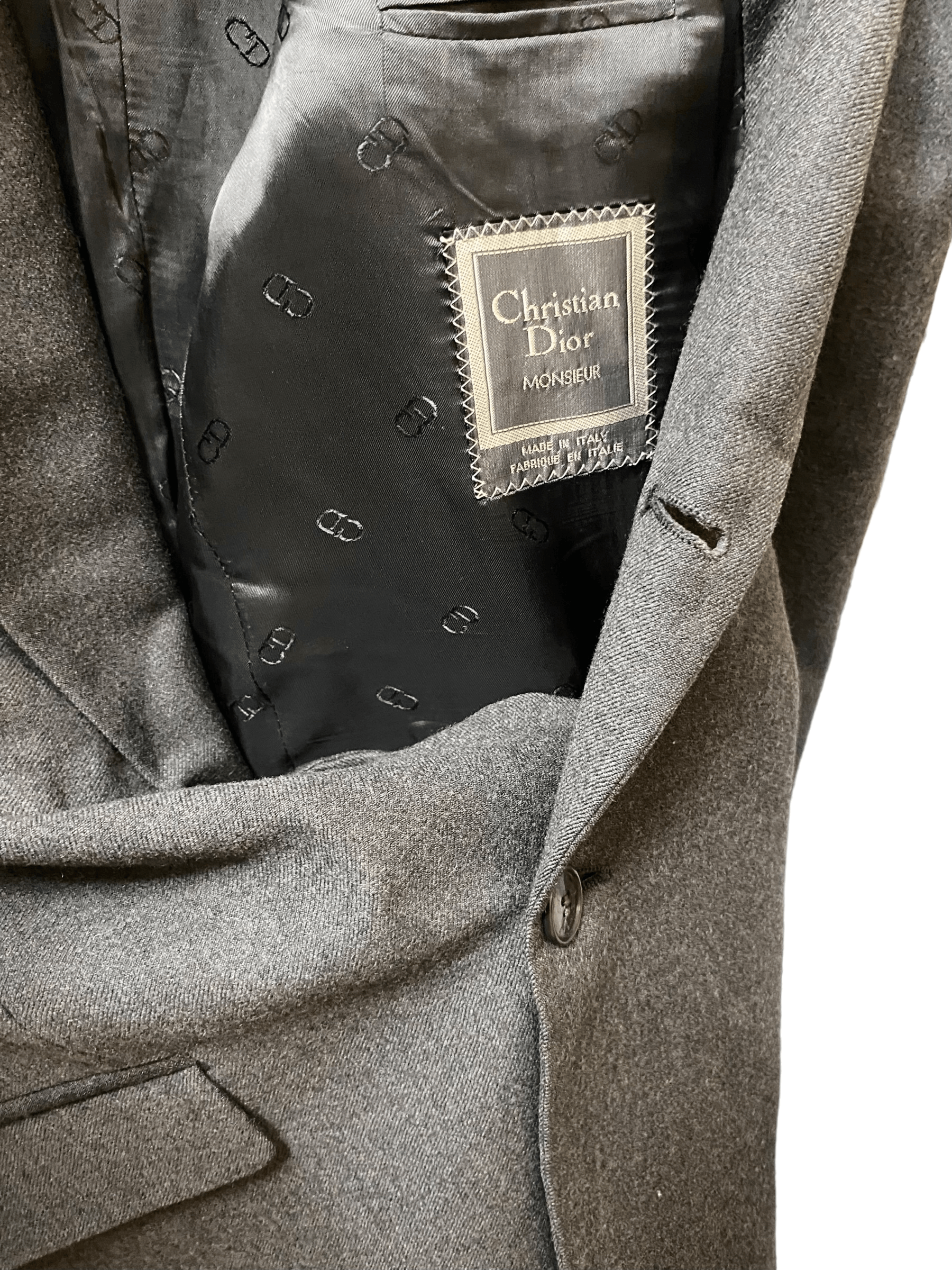 Christian Dior Monsieur × Vintage Christian Dior monsieur graphite wool suit, size 56R Size 54R - 3 Thumbnail