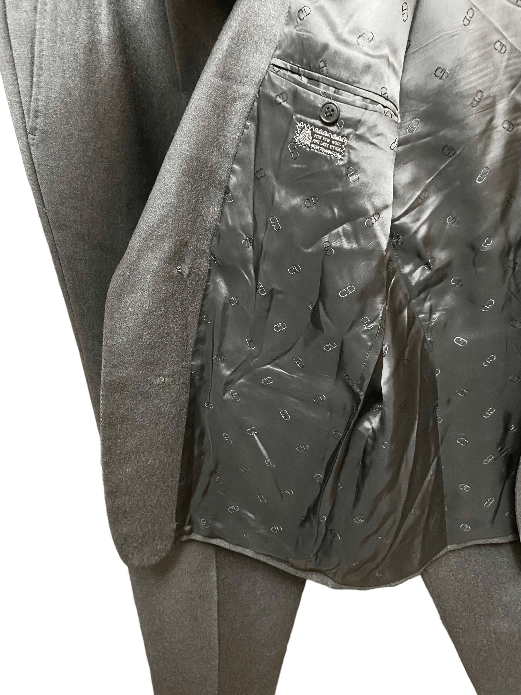 Christian Dior Monsieur × Vintage Christian Dior monsieur graphite wool suit, size 56R Size 54R - 4 Thumbnail
