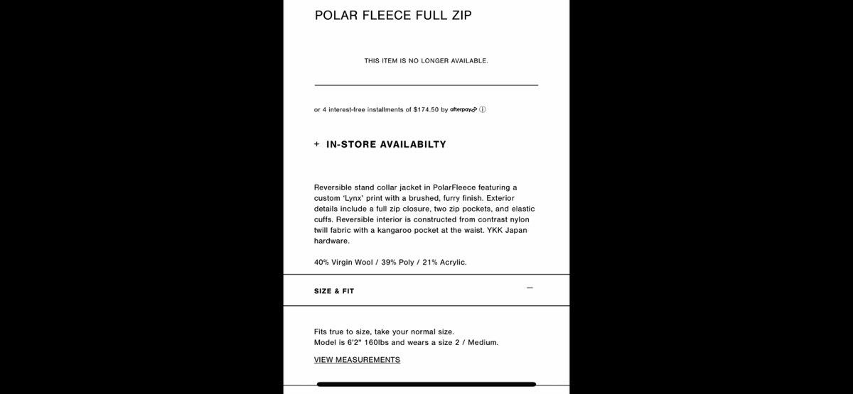 John Elliott John Elliott polar fleece jacket. 4/XL. $698 Size US XL / EU 56 / 4 - 2 Thumbnail