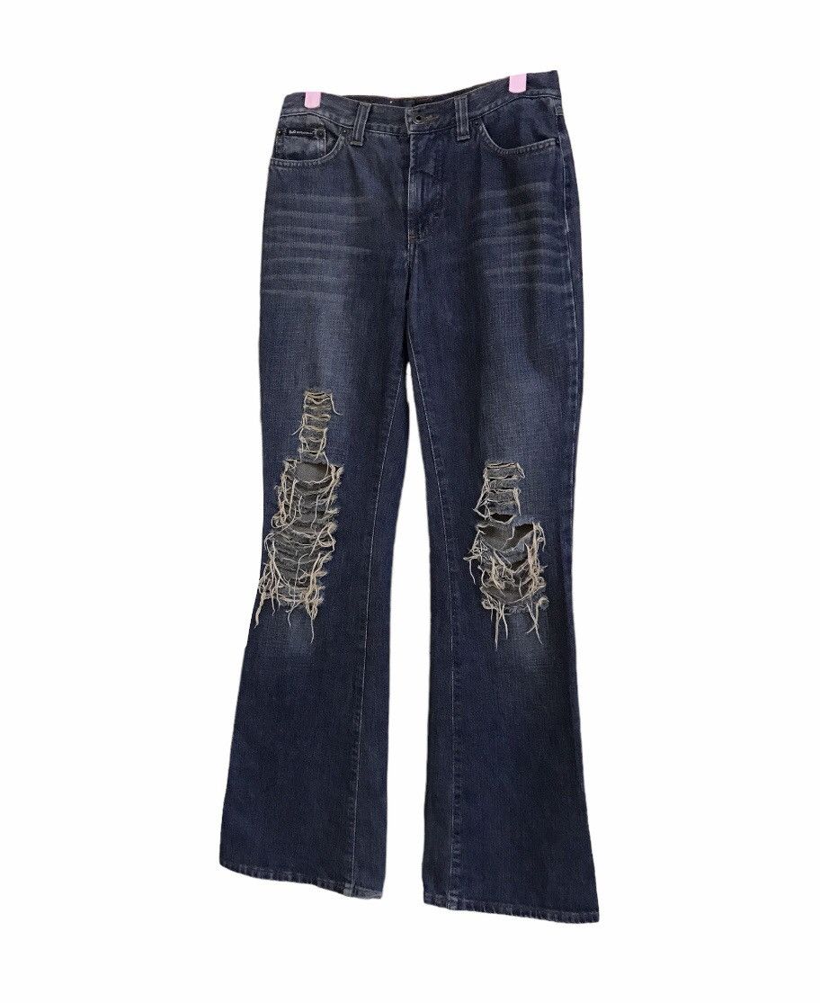 Dolce & Gabbana × If Six Was Nine × PPFM Dolce & Gabbana Flare Distressed Bootcut Jeans Size US 26 / EU 42 - 2 Thumbnail