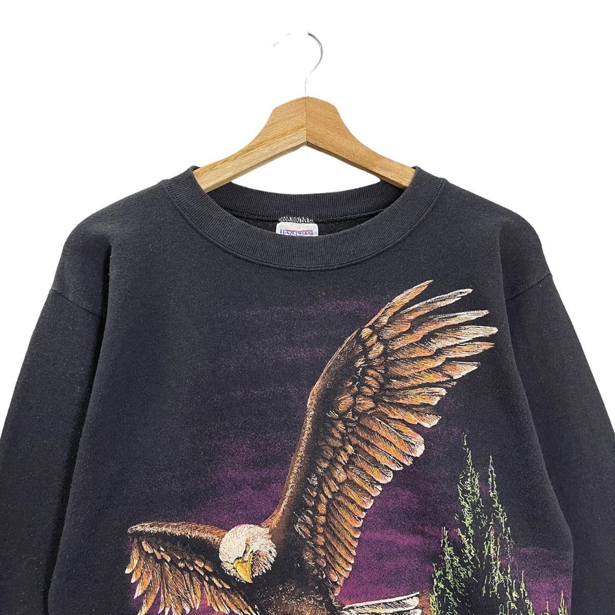 Harley Davidson × Vintage Vintage 90s Hazelwood Eagle Art Crewneck Sweatshirt Size M Size US M / EU 48-50 / 2 - 4 Thumbnail