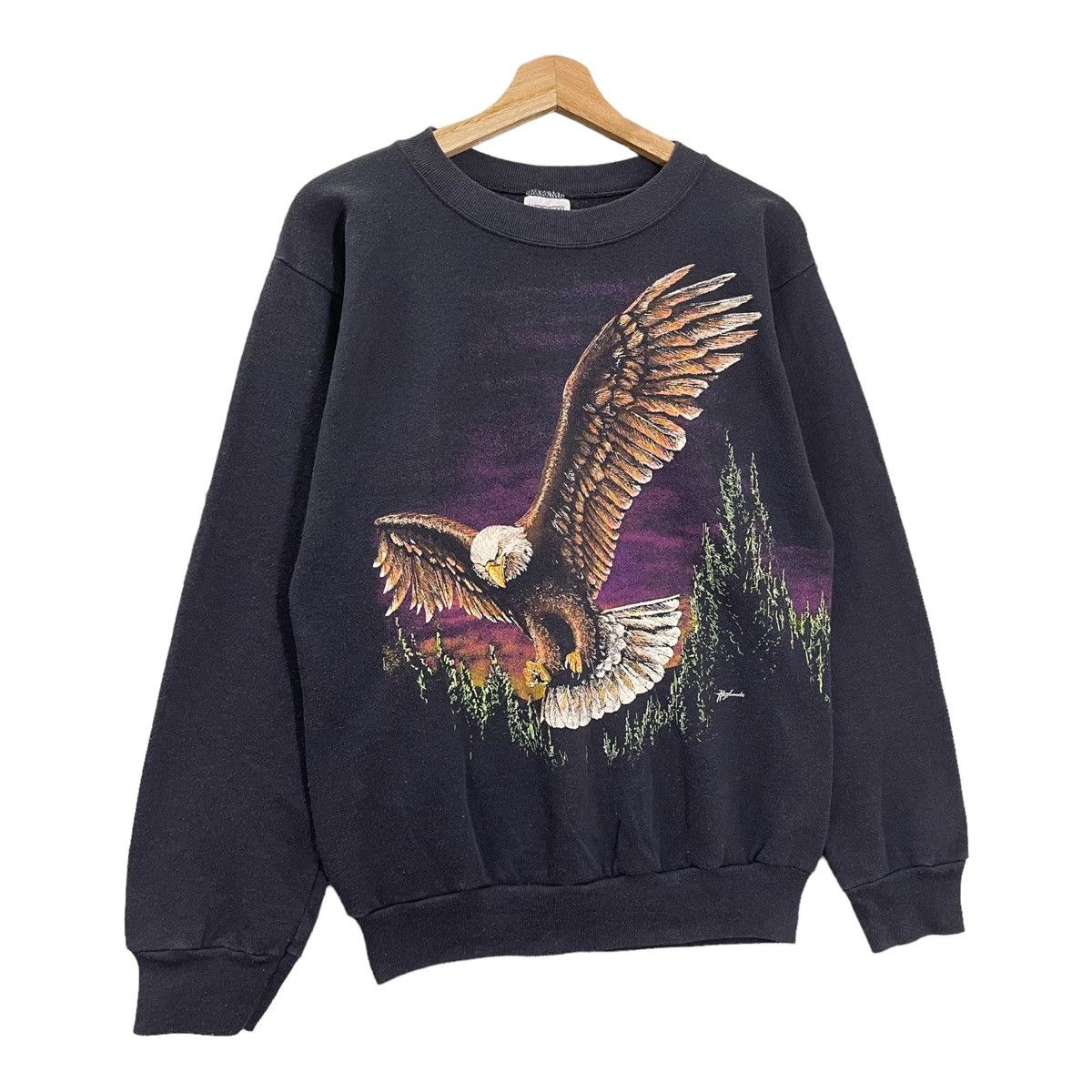 Harley Davidson × Vintage Vintage 90s Hazelwood Eagle Art Crewneck Sweatshirt Size M Size US M / EU 48-50 / 2 - 2 Thumbnail