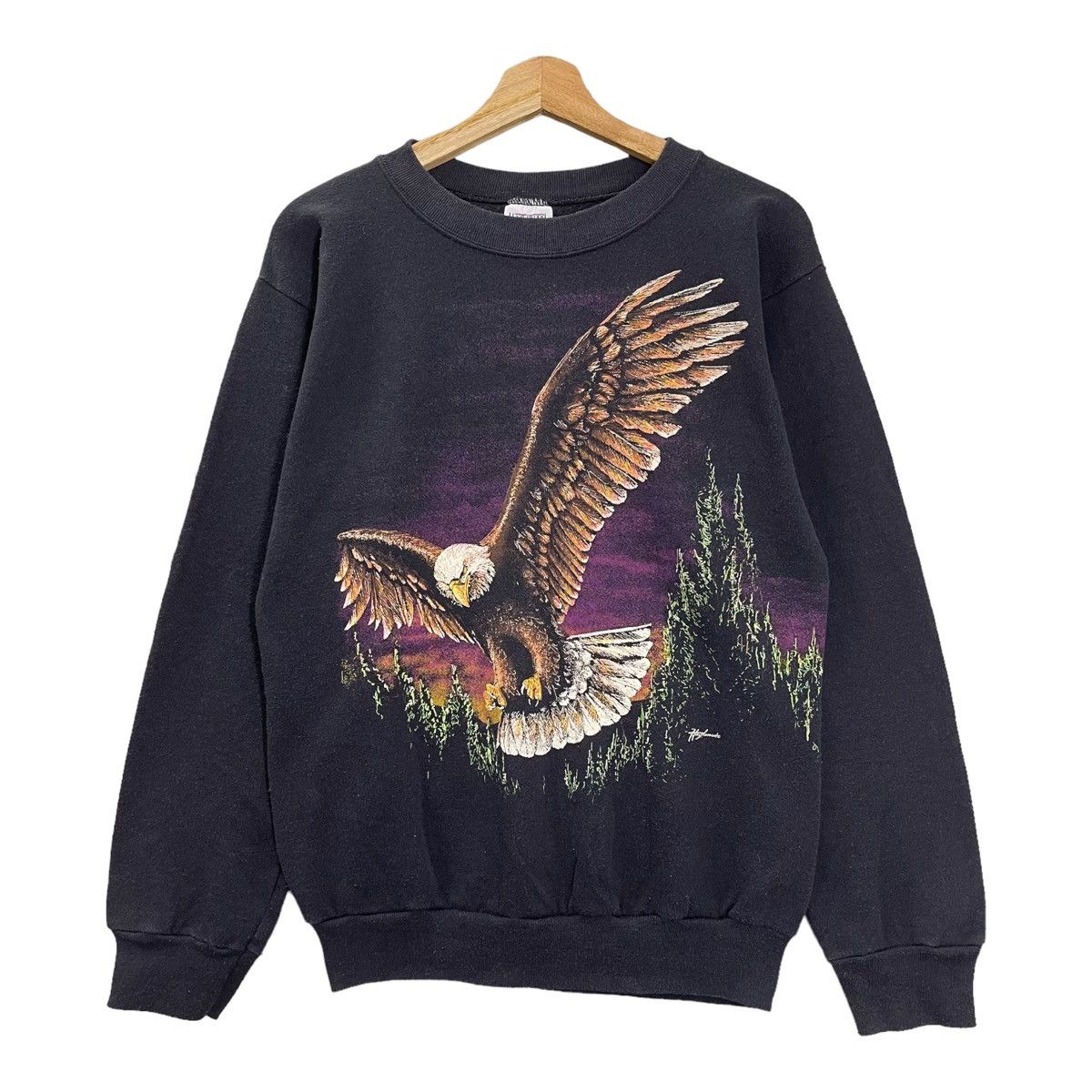 Harley Davidson × Vintage Vintage 90s Hazelwood Eagle Art Crewneck Sweatshirt Size M Size US M / EU 48-50 / 2 - 3 Thumbnail