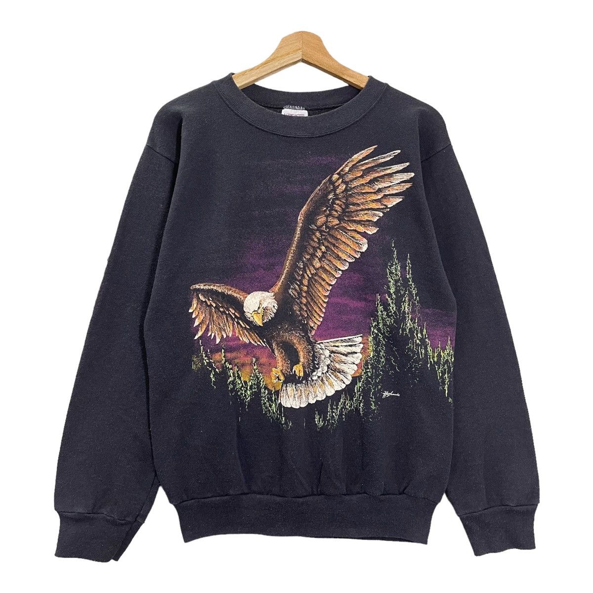 Harley Davidson × Vintage Vintage 90s Hazelwood Eagle Art Crewneck Sweatshirt Size M Size US M / EU 48-50 / 2 - 1 Thumbnail