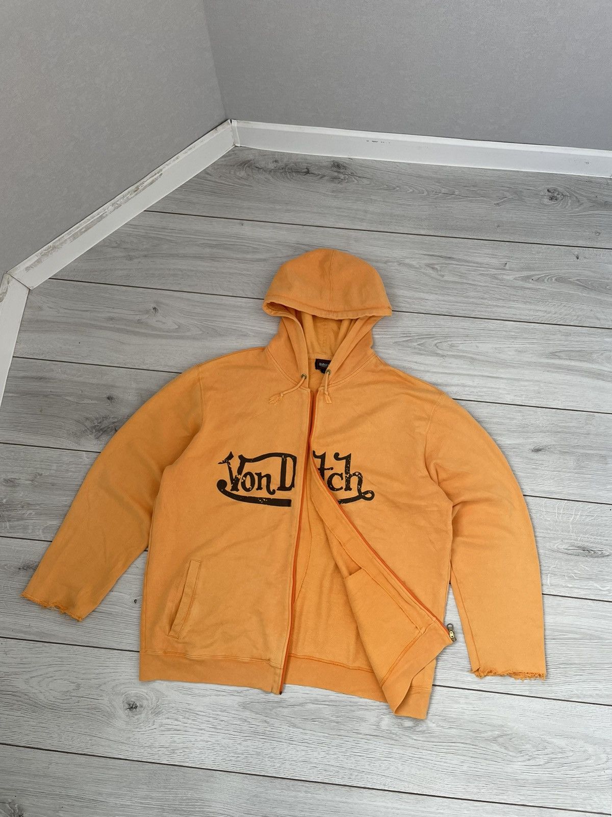 Streetwear Vintage Von Dutch Vintage Von Dutch Hoodie Zip Up Big Logo Y2K Grailed