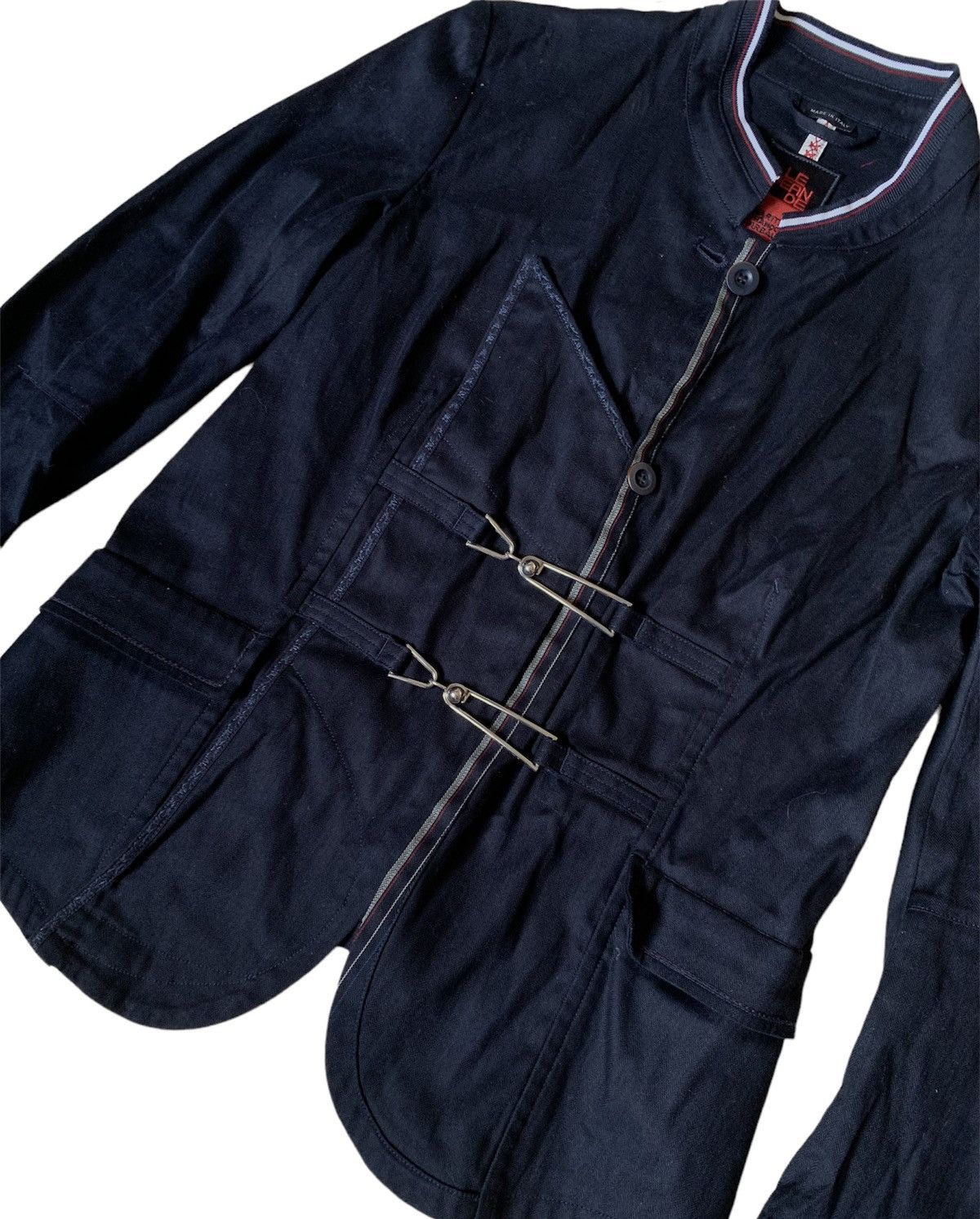 Marithe + Francois Girbaud Marithe Francois Girbaud navy mace button blazer chef Size M / US 6-8 / IT 42-44 - 9 Thumbnail
