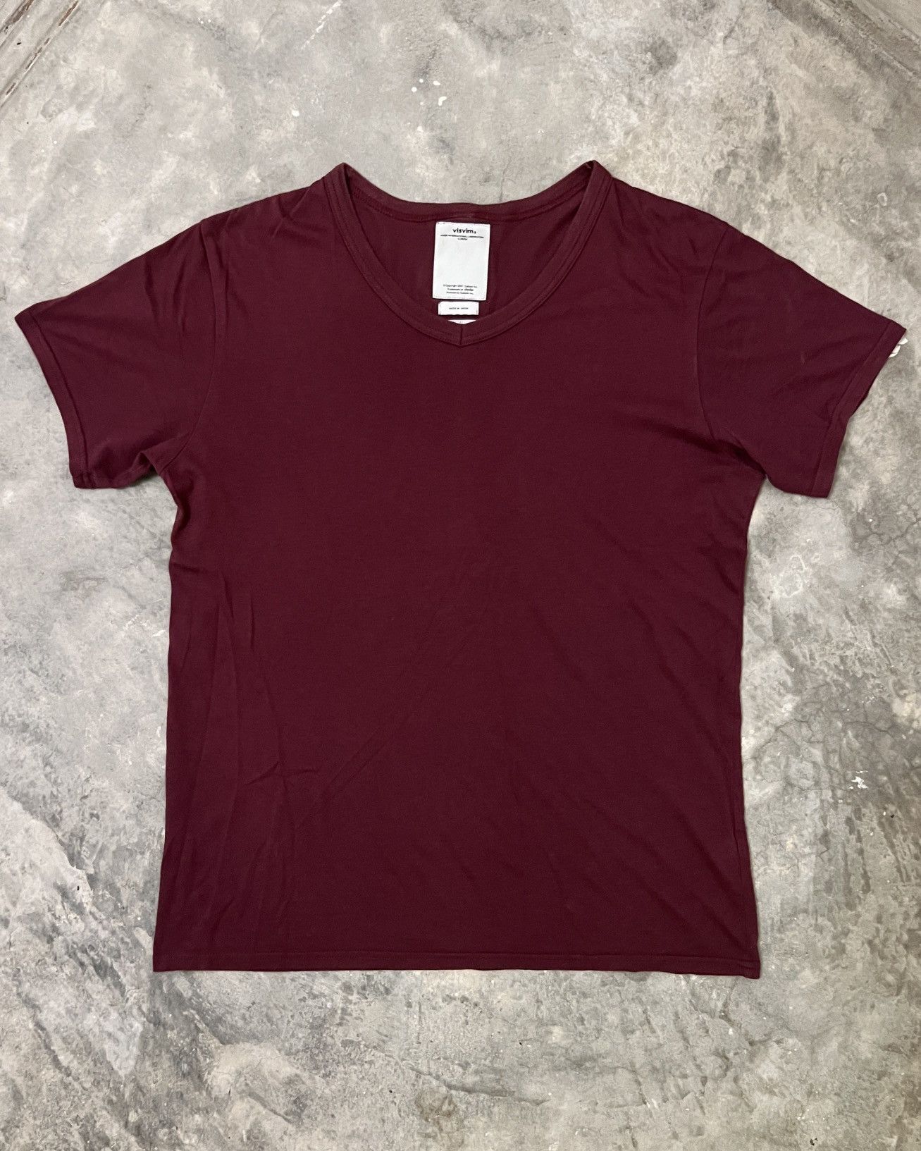 Visvim D.Scoop V-Neck S/S (Luxsic) Burgundy Tee