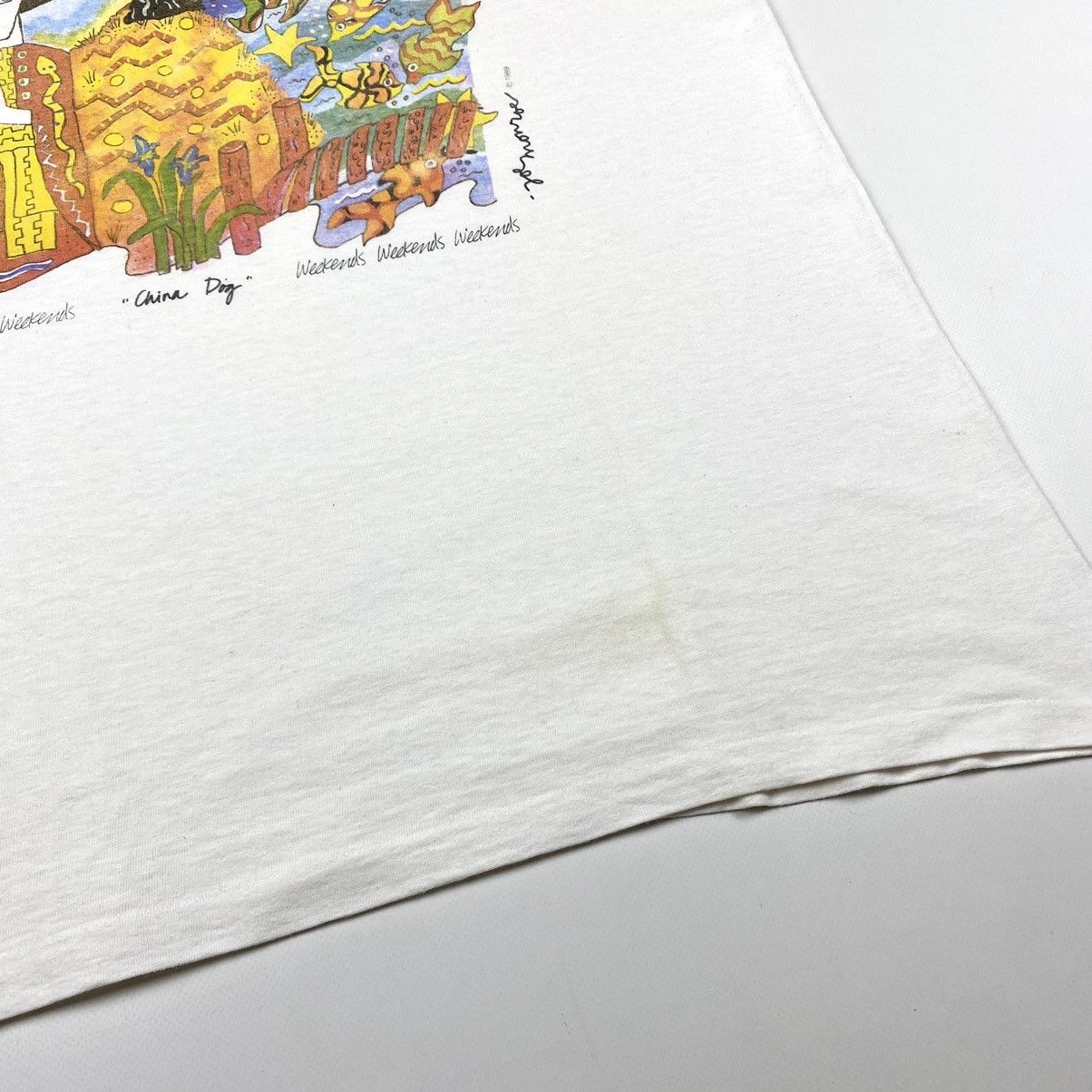 Japanese Brand 💥Rare! 1989 Vintage Art China Day T Shirt USA Made Hype Y2K Size US XL / EU 56 / 4 - 8 Thumbnail