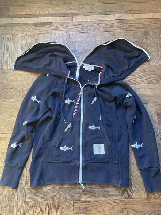 Thom browne sales shark hoodie