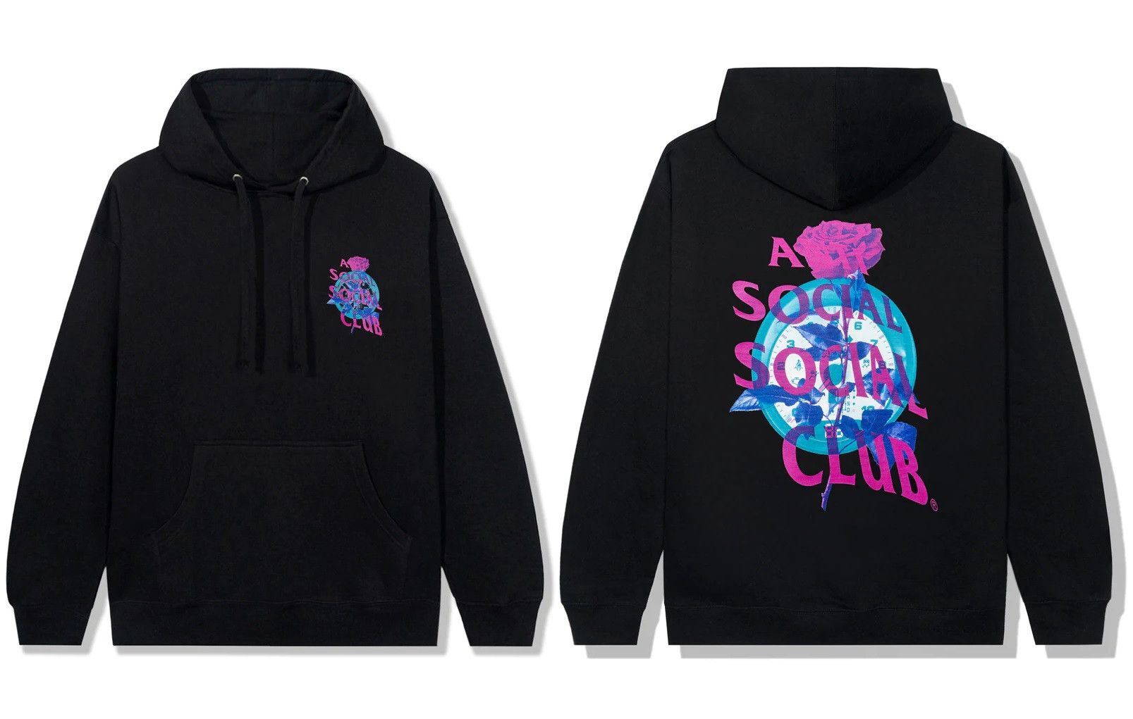 DS SS22 Purple ASSC Out Of Time Black Hoodie BAPE KITH KAWS