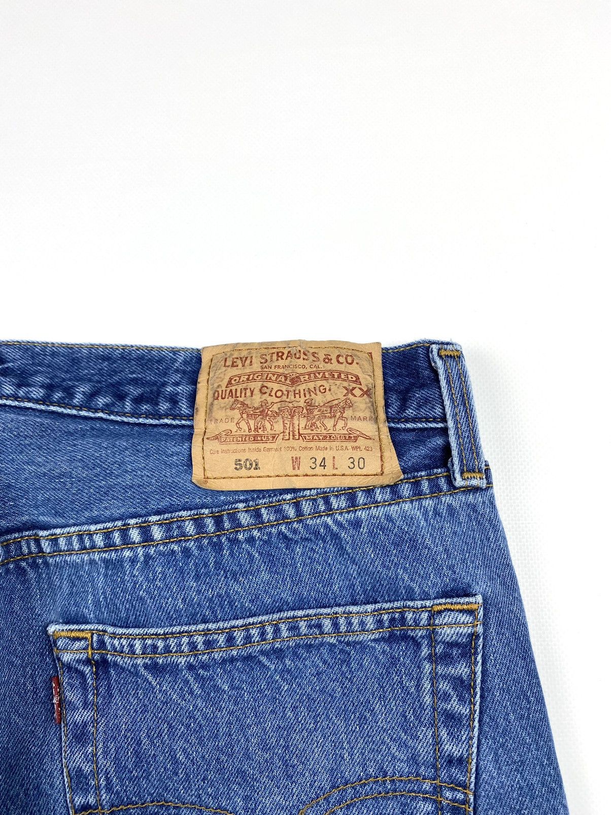 Levi's 🇺🇸 90’s Vintage Levi’s 501 Light Wash Denim Pants 34x30 Size US 34 / EU 50 - 12 Thumbnail