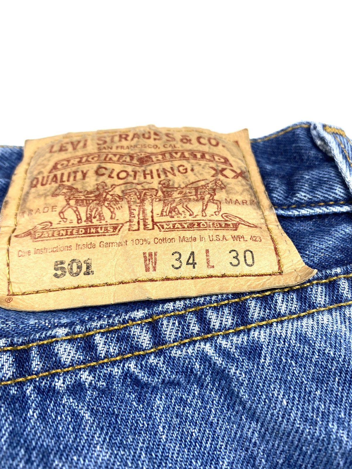 Levi's 🇺🇸 90’s Vintage Levi’s 501 Light Wash Denim Pants 34x30 Size US 34 / EU 50 - 13 Thumbnail