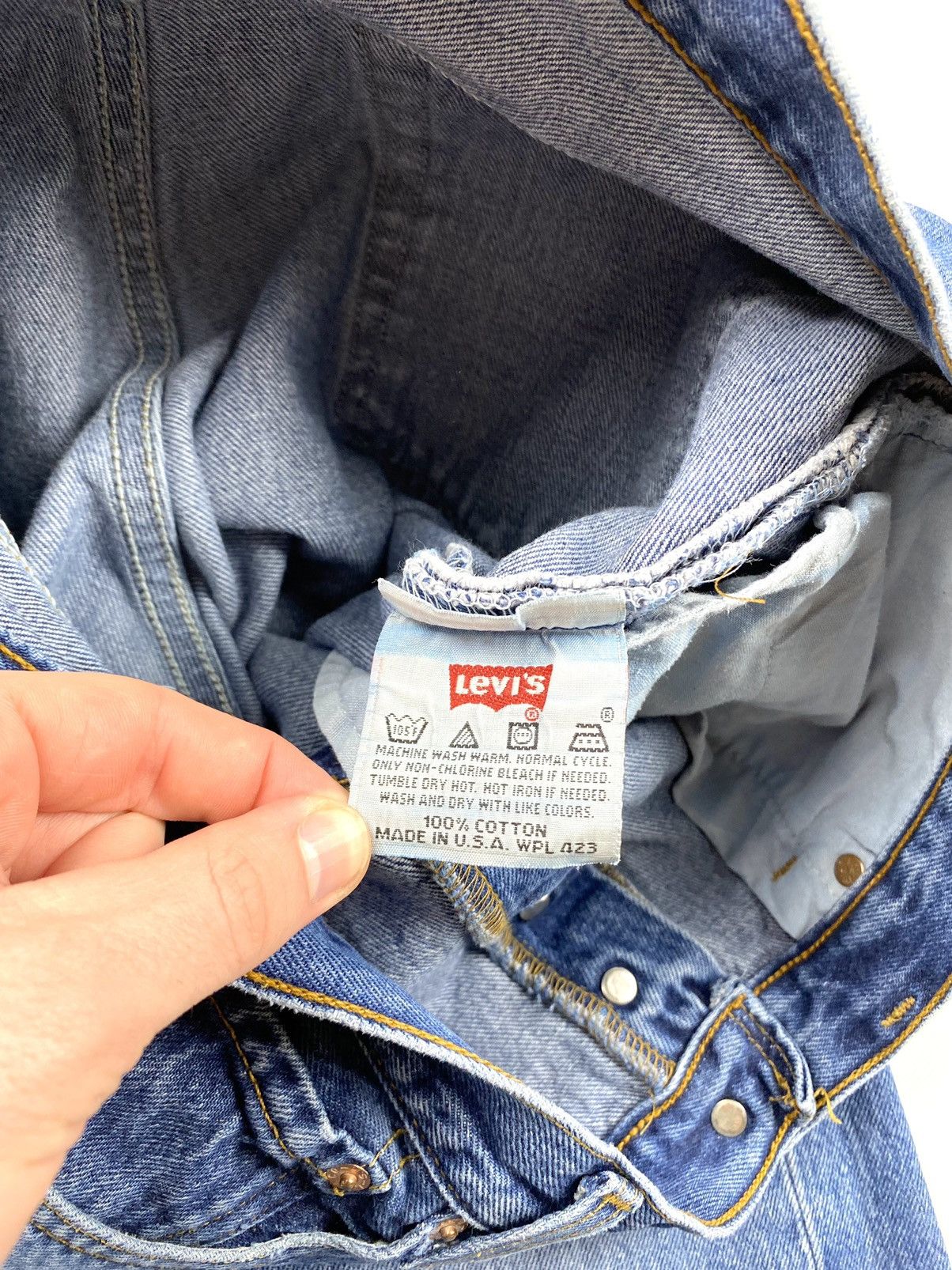 Levi's 🇺🇸 90’s Vintage Levi’s 501 Light Wash Denim Pants 34x30 Size US 34 / EU 50 - 9 Thumbnail