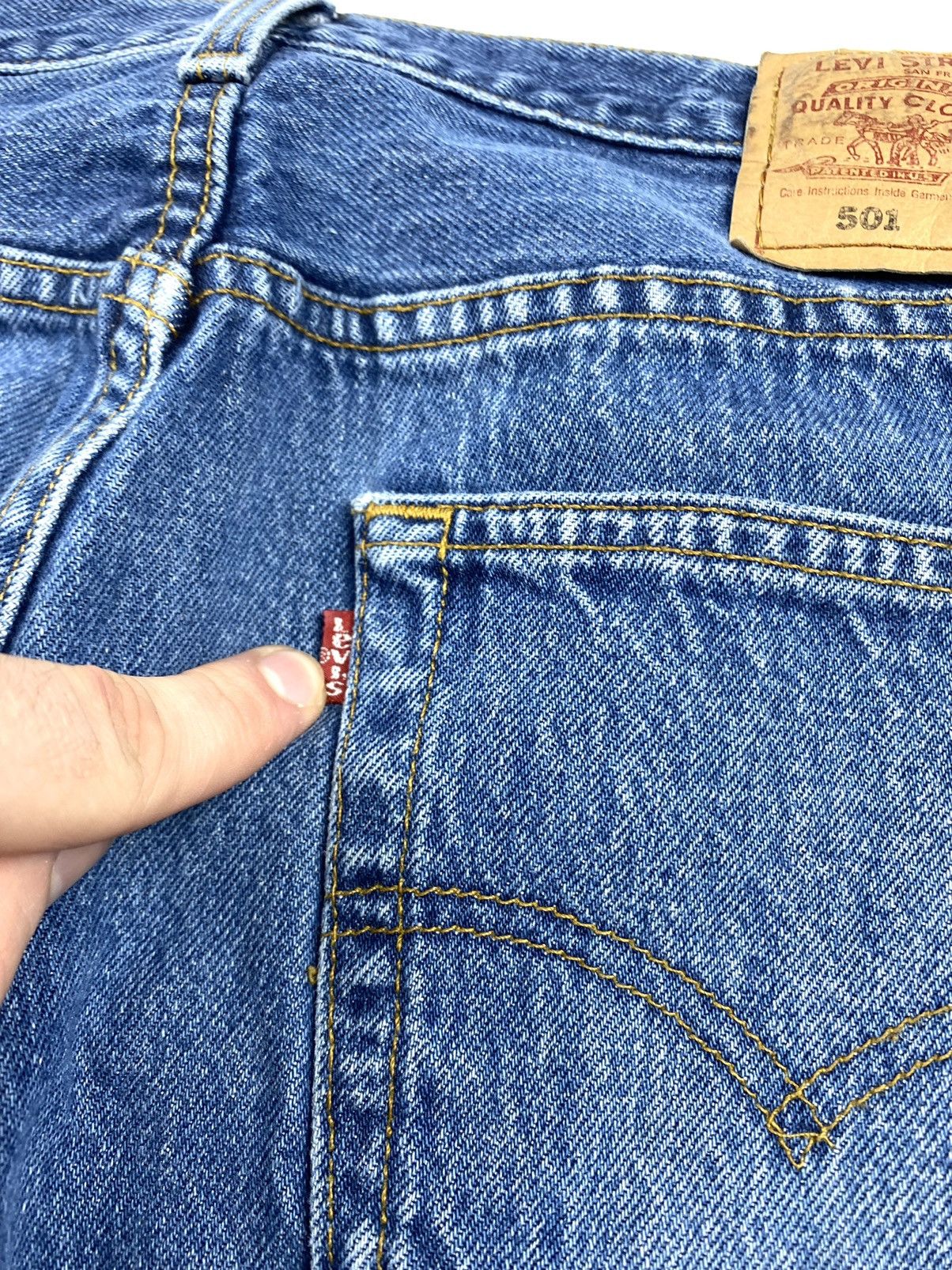 Levi's 🇺🇸 90’s Vintage Levi’s 501 Light Wash Denim Pants 34x30 Size US 34 / EU 50 - 11 Thumbnail