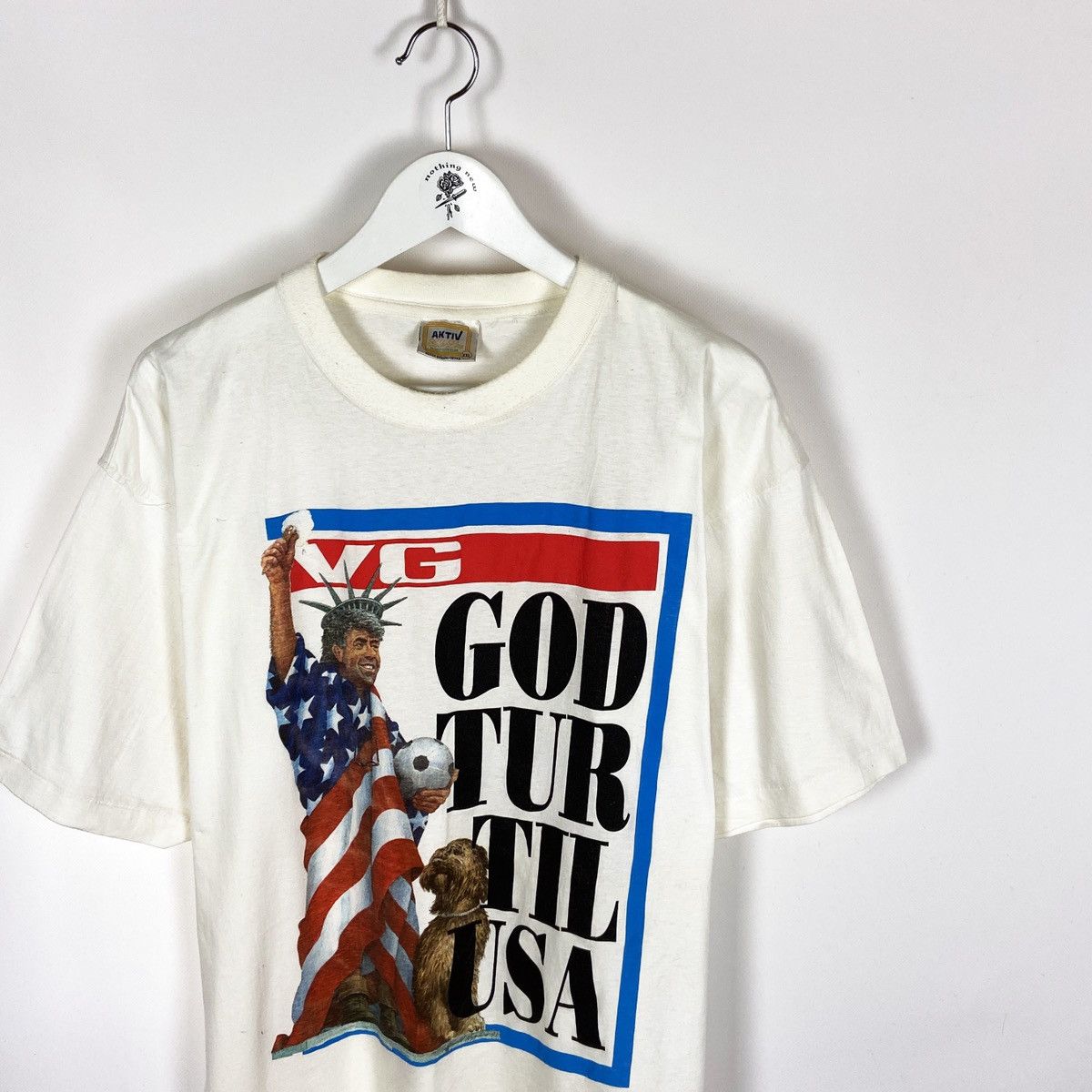 USA Olympics Vintage 90s God Turtil USA Freedom Statue caricature tee Size US XXL / EU 58 / 5 - 2 Thumbnail