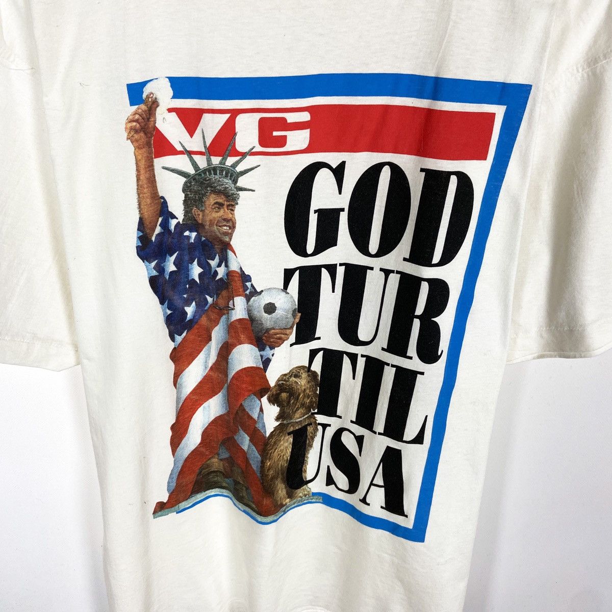 USA Olympics Vintage 90s God Turtil USA Freedom Statue caricature tee Size US XXL / EU 58 / 5 - 3 Thumbnail
