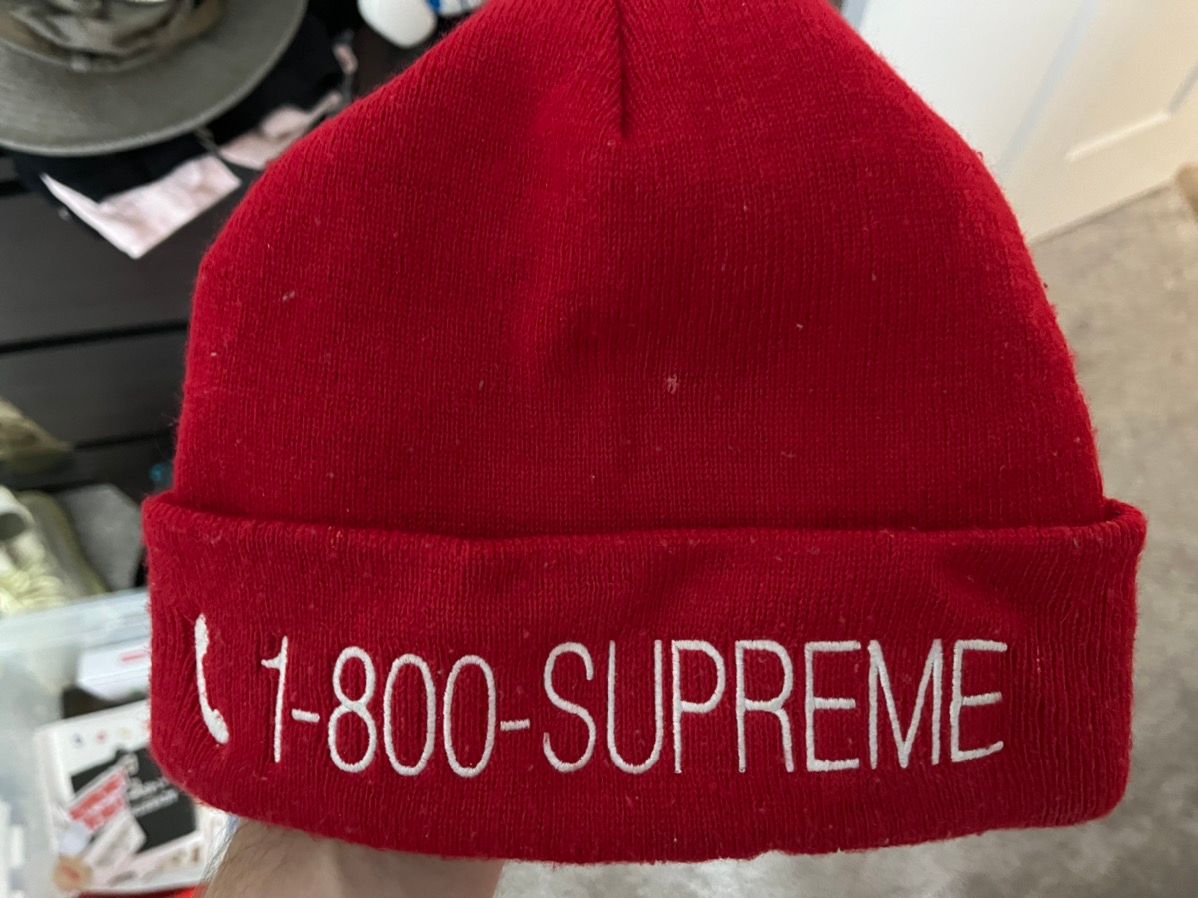 Supreme Supreme 1-800-Supreme Beanie Hat