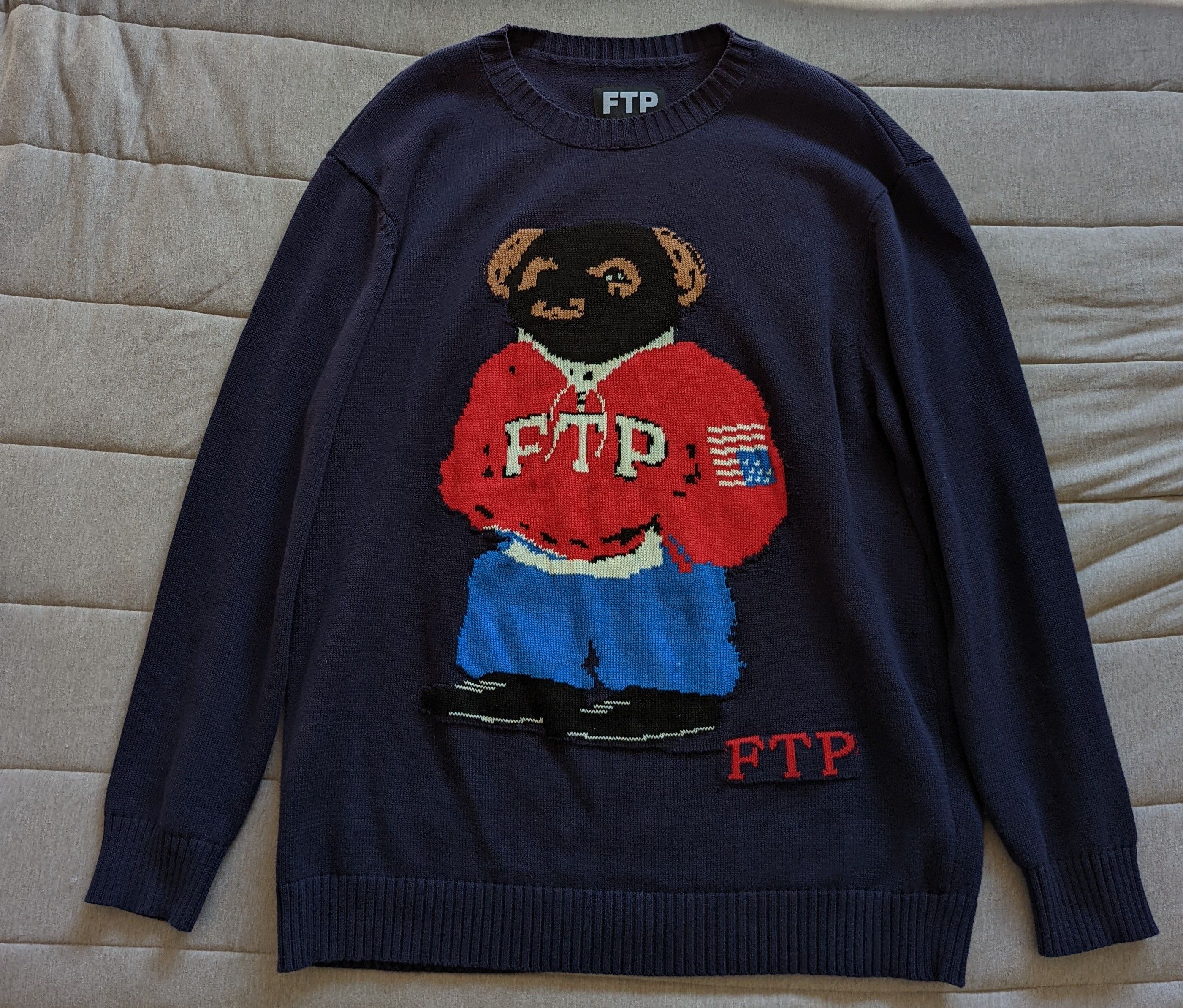 Fuck The Population FTP Polo Bear Jacquard Knit Sweater Size US L / EU 52-54 / 3 - 1 Thumbnail
