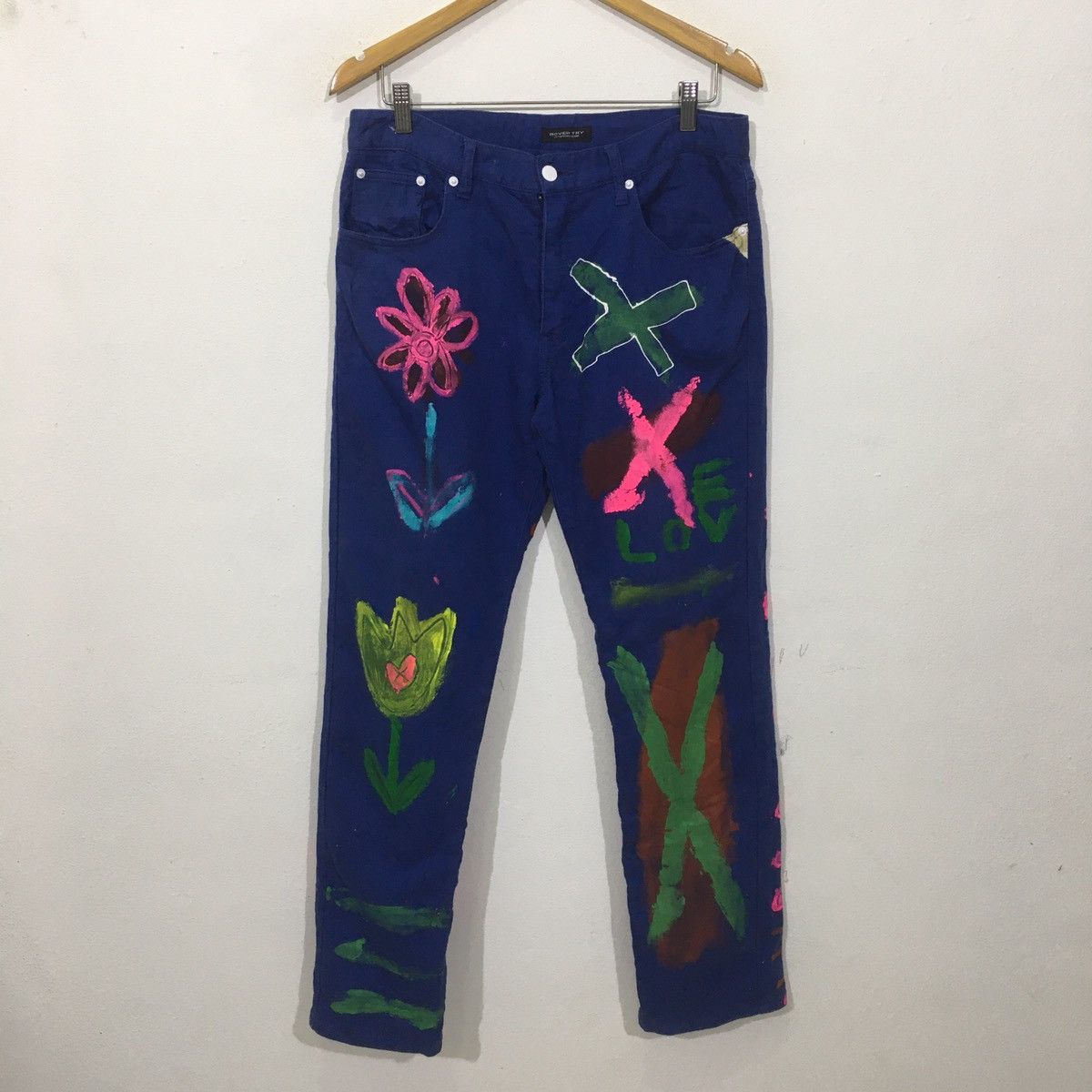 Japanese Brand Japanese Rovertry Painted Custom Pants Size US 34 / EU 50 - 1 Thumbnail
