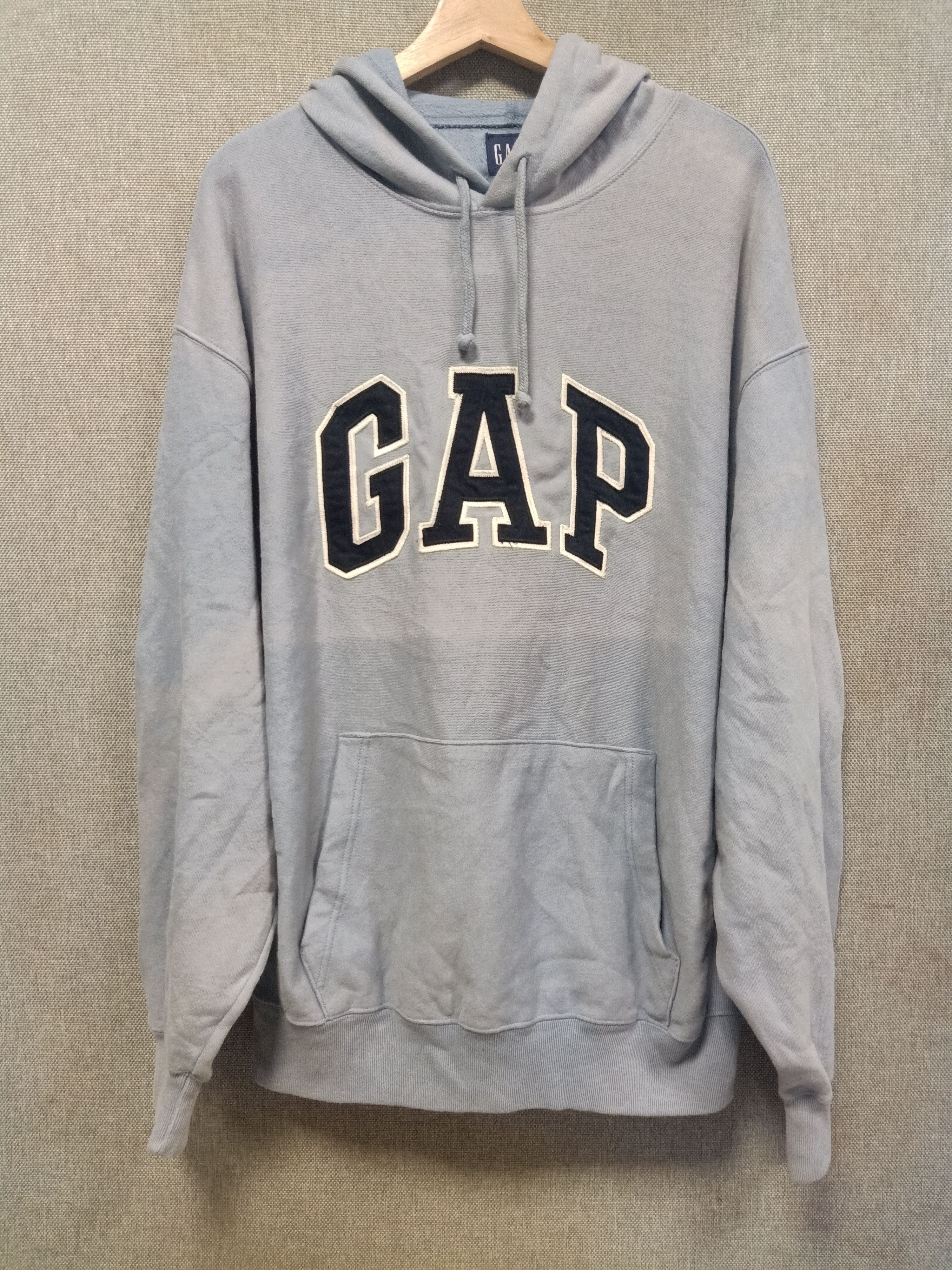 image of Sweatshirt Hoodie Gap Big Logo Very in Light Grey, Men's (Size XL)