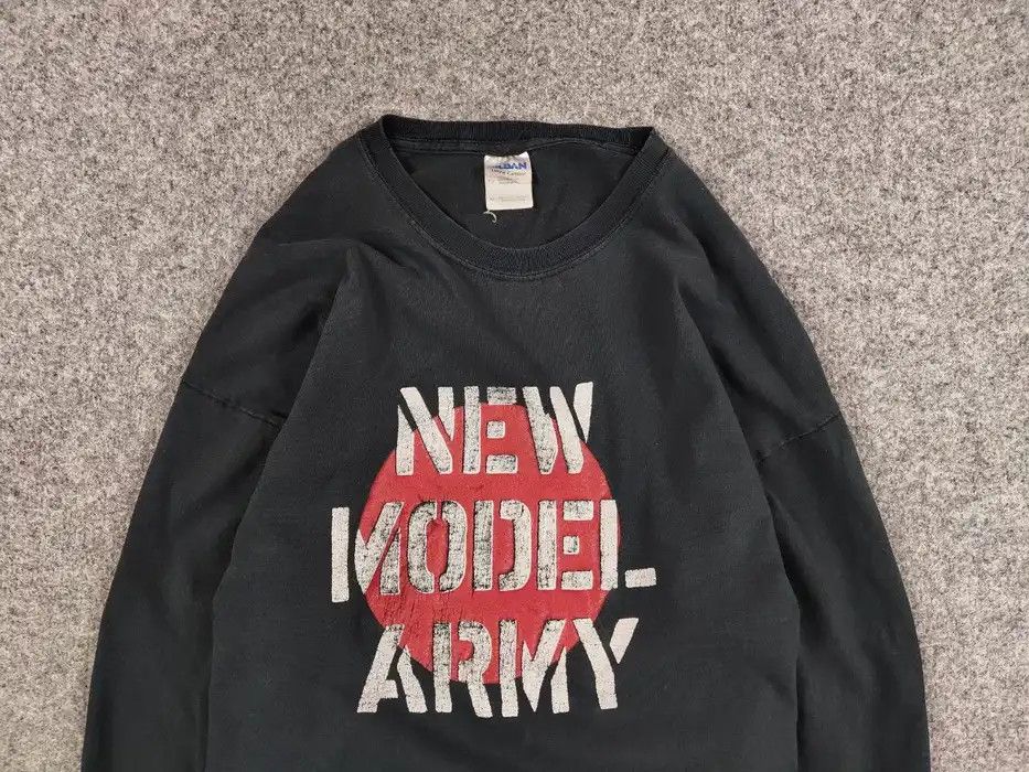 Band Tees Vintage 90's New Model Army Distressed Long Sleeve Shirts Size US XL / EU 56 / 4 - 3 Thumbnail