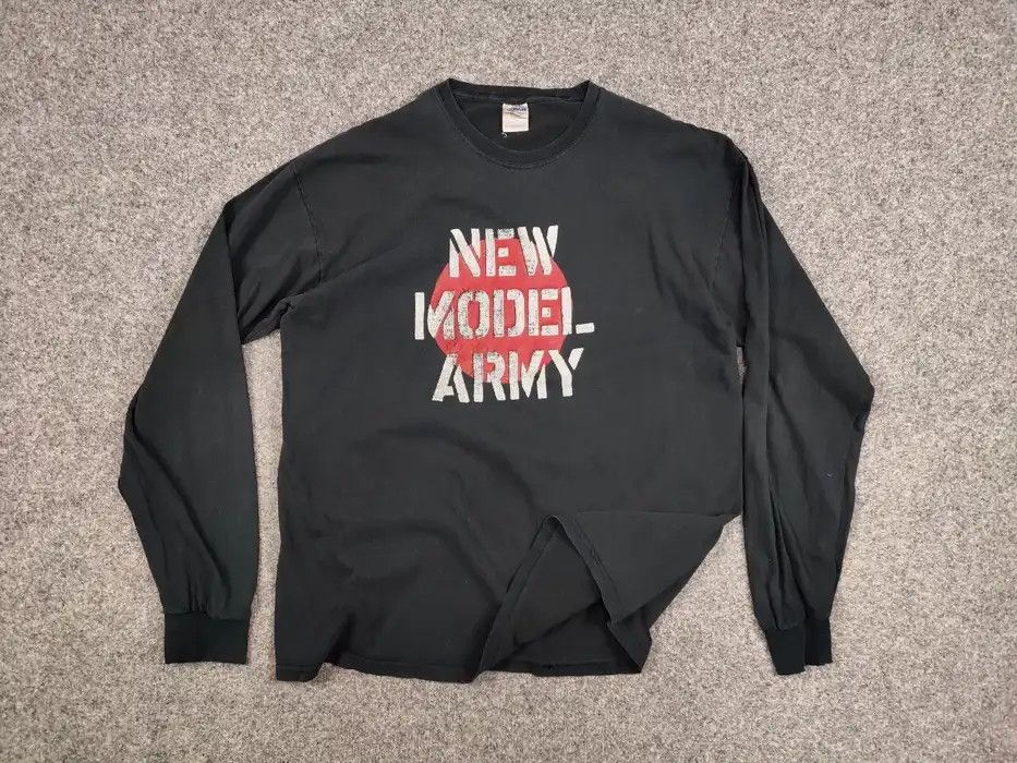 Band Tees Vintage 90's New Model Army Distressed Long Sleeve Shirts Size US XL / EU 56 / 4 - 6 Thumbnail