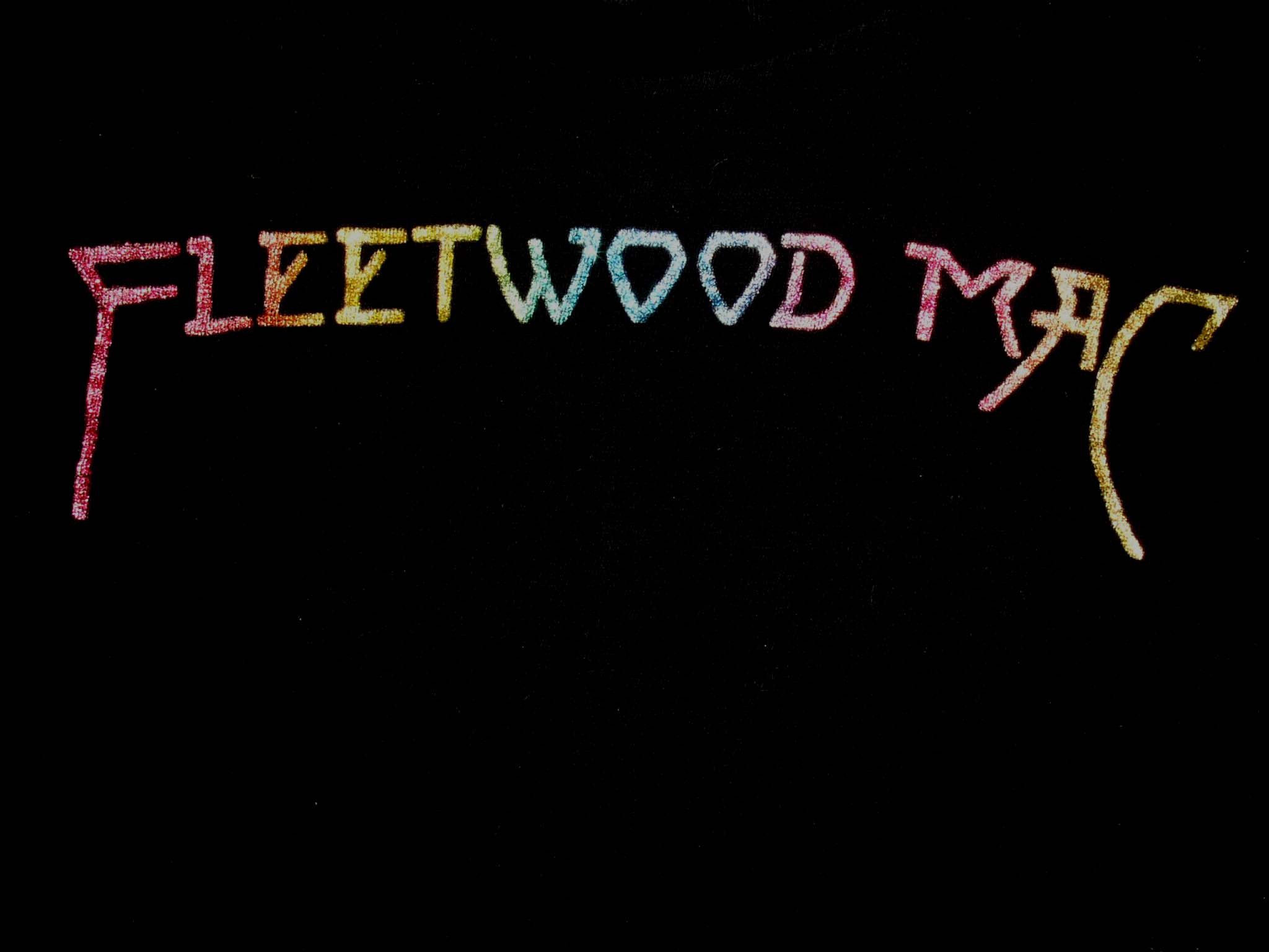 Fleetwood Mac Shirt Vintage Rainbow Glitter Logo Belton Tag