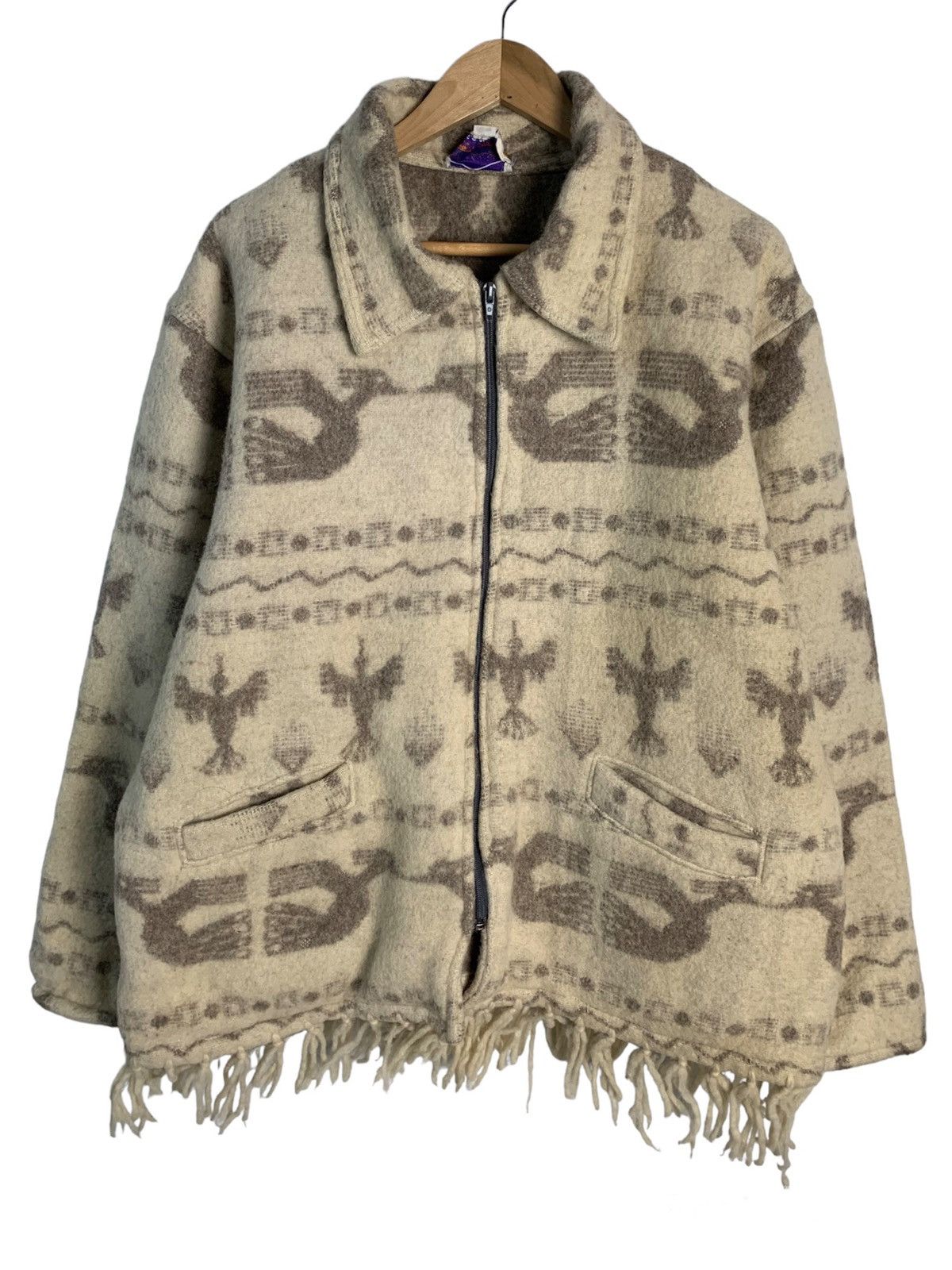 Japanese Brand Movenpick Art Design Aztech Knit Jacket Size US L / EU 52-54 / 3 - 1 Thumbnail