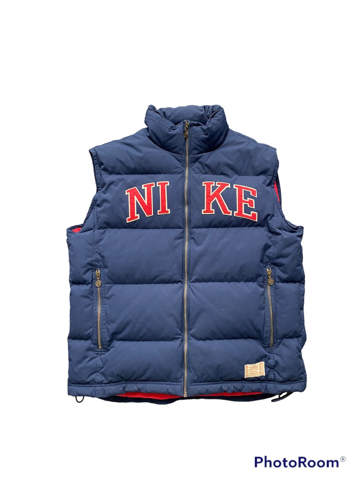 ジャケット・アウター 00s NIKE puffer jacket vest y2k Y2K Nike Puffer Vest Reversible Black & Grey Swoosh Logo