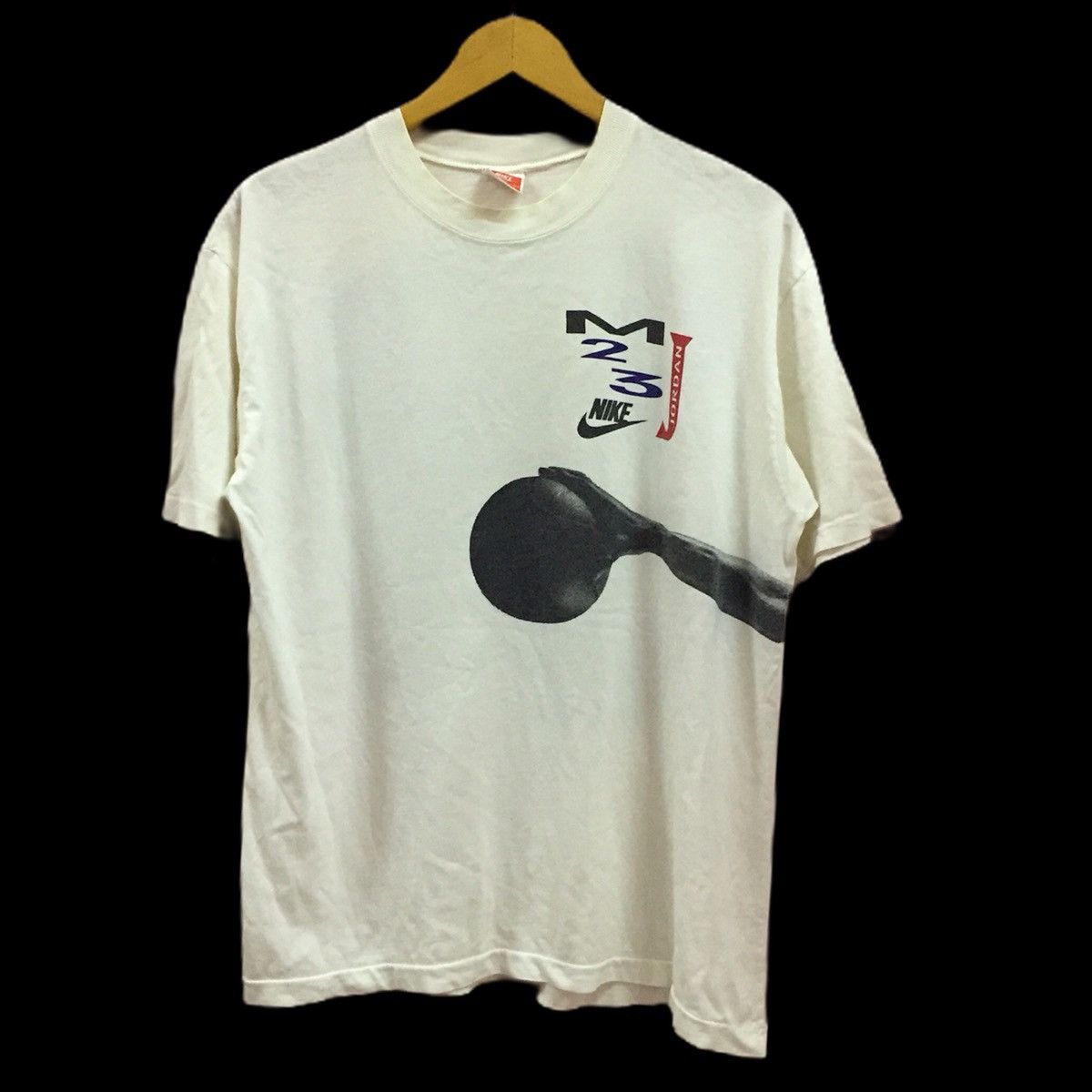 Nike RARE !! Vintage 90s NIKE JORDAN Big Logo Short Sleeve Size US L / EU 52-54 / 3 - 3 Thumbnail