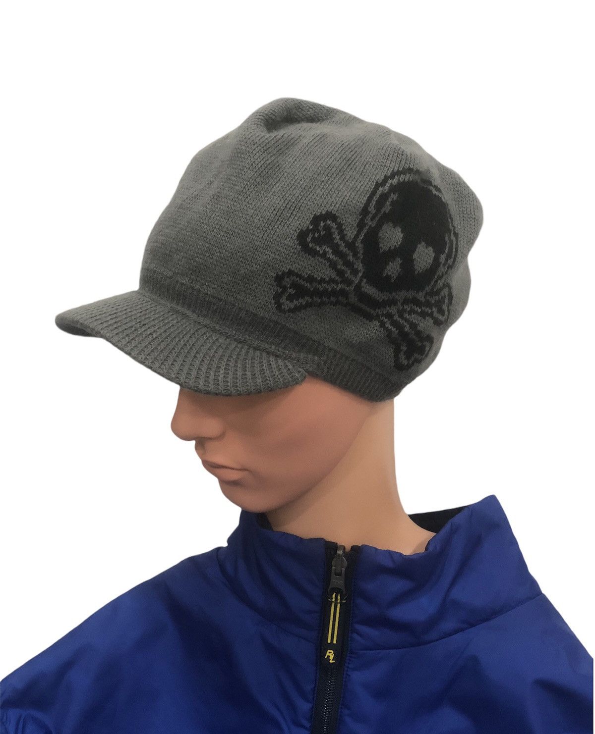 image of Beams Plus x Skulls Vintage Beams Boy Skull Skeleton Snow Cap in Grey, Men's