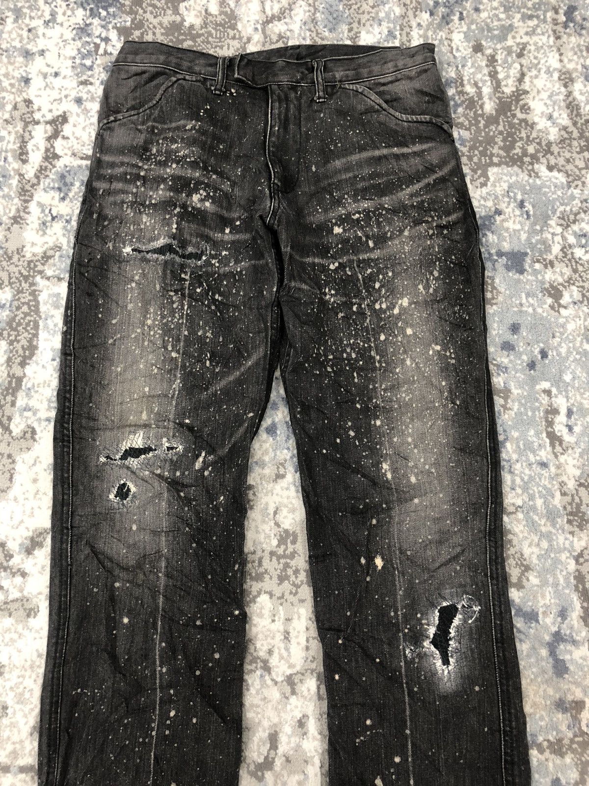 Japanese Brand RARE!!! GOWEST Paints Splatter Jeans Size US 30 / EU 46 - 4 Thumbnail