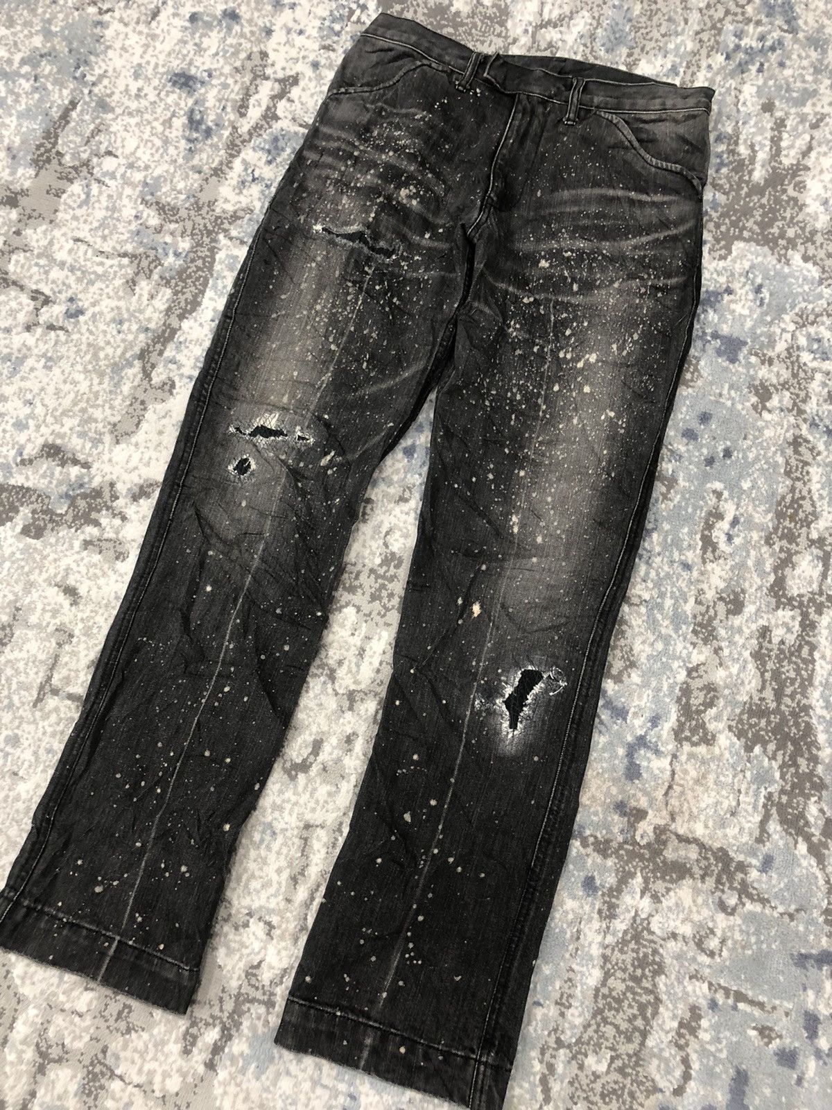 Japanese Brand RARE!!! GOWEST Paints Splatter Jeans Size US 30 / EU 46 - 2 Thumbnail