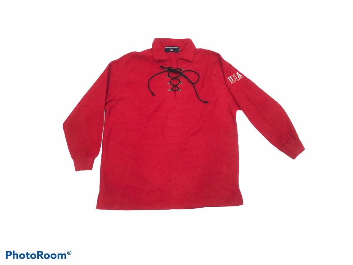 Ralph Lauren Rare Vintage RALPH LAUREN Polo Sport Spartan Blanket Fleece Size US M / EU 48-50 / 2 - 1 Thumbnail