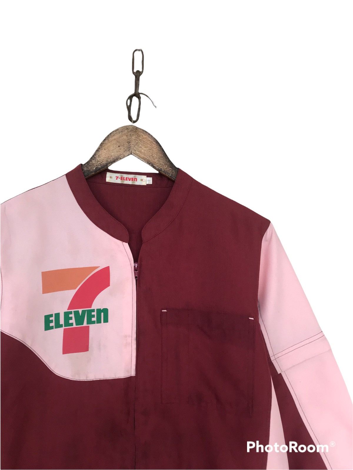 Japanese Brand Vintage 80s 7Eleven Uniform Zipper Shirt Size S / US 4 / IT 40 - 2 Thumbnail