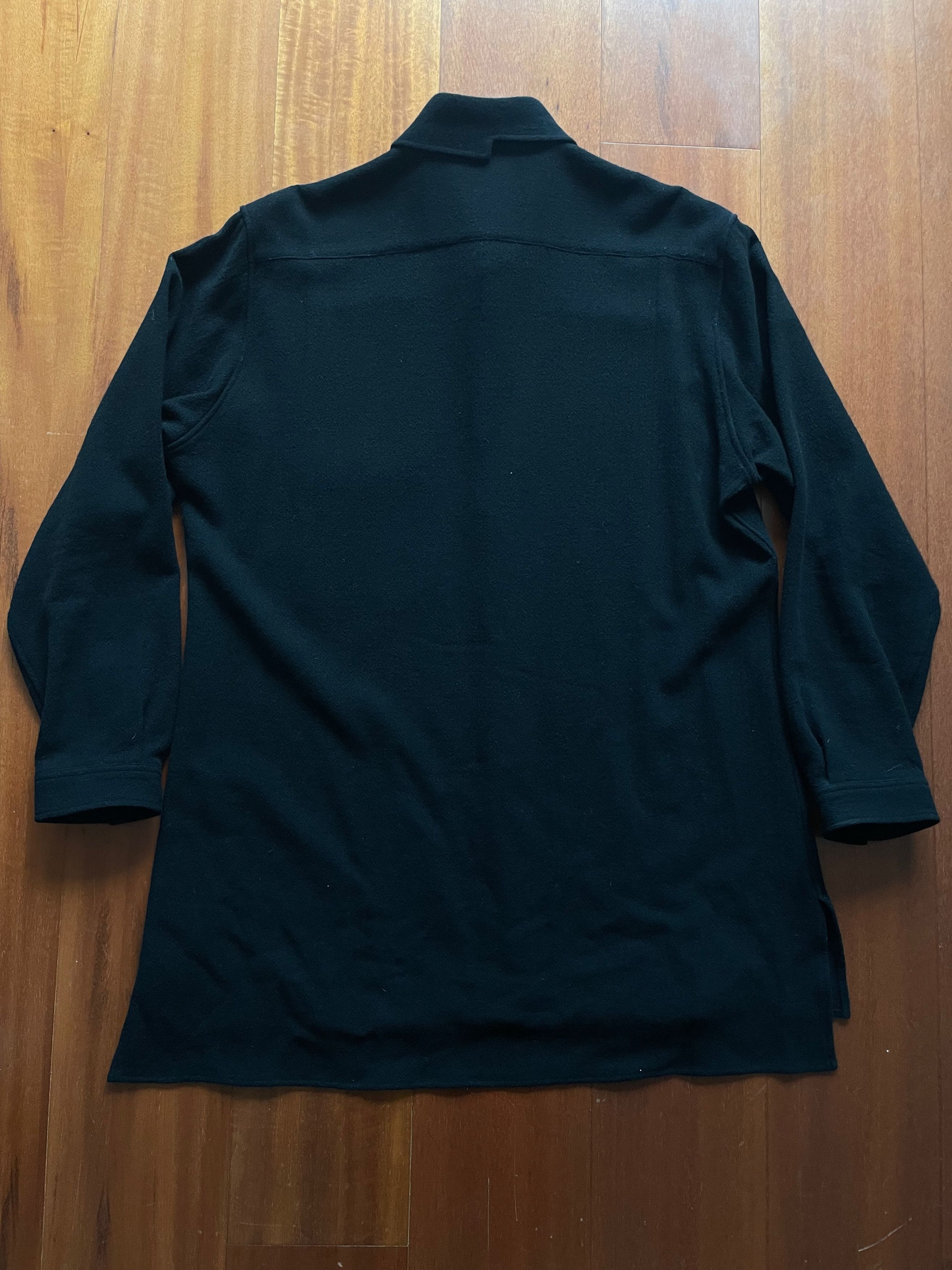 Yohji Yamamoto Asymmetrical Collar Wool Button-Up Size US L / EU 52-54 / 3 - 2 Thumbnail