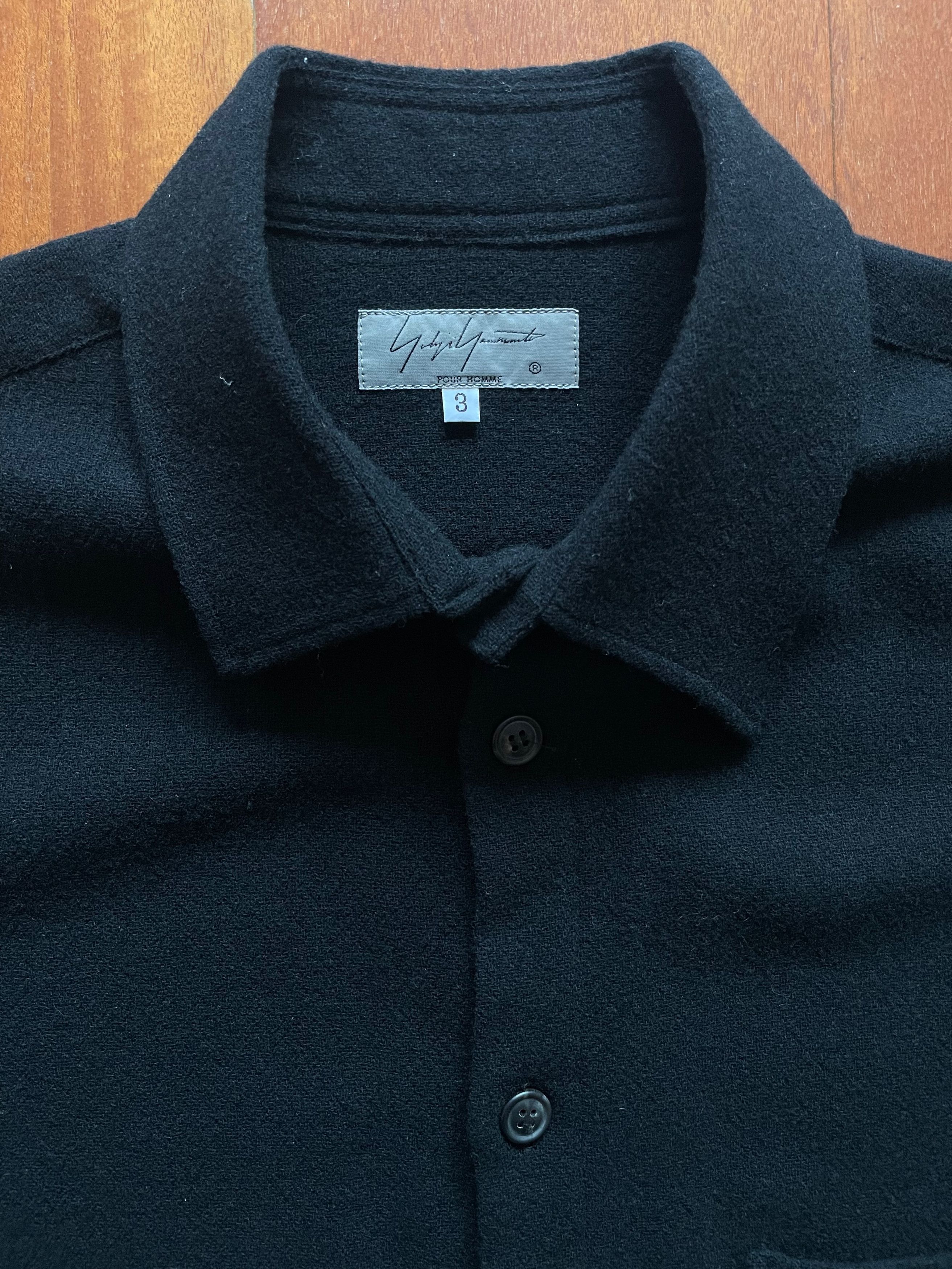 Yohji Yamamoto Asymmetrical Collar Wool Button-Up Size US L / EU 52-54 / 3 - 4 Thumbnail