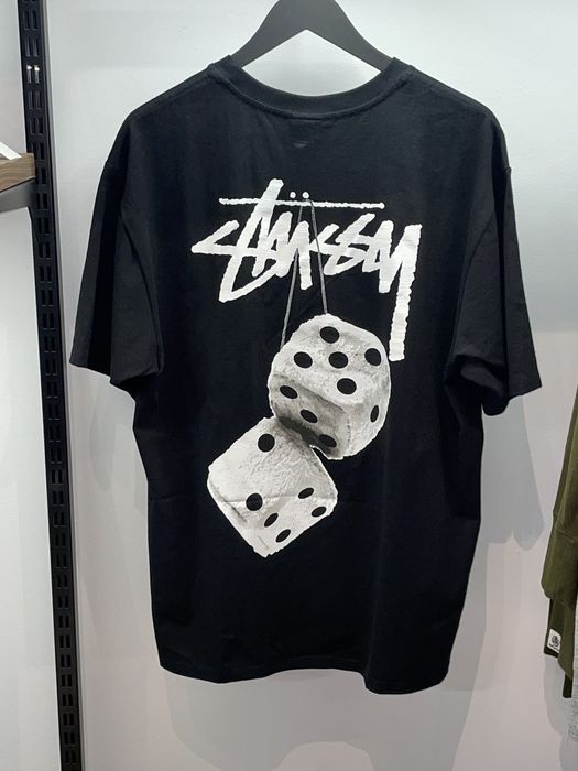 Stussy Stüssy Fuzzy Dice Tee Shirt Black | Grailed